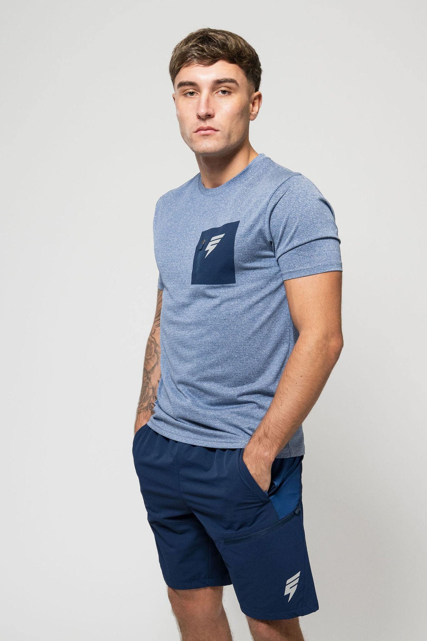 APEX SHORT SET - NAVY/BLUE