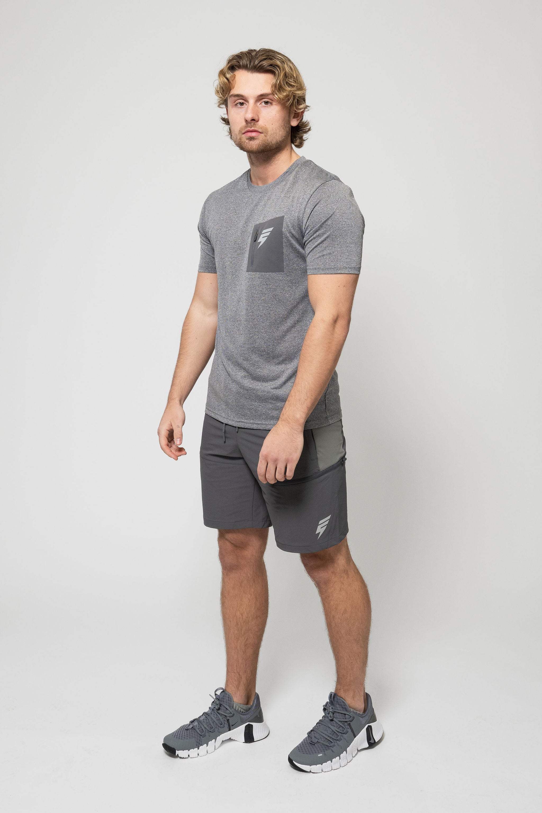 APEX SHORT SET - COAL/GREY