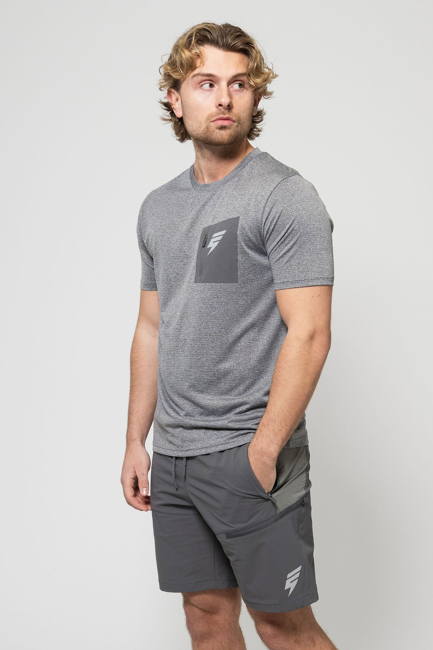 APEX SHORT SET - COAL/GREY