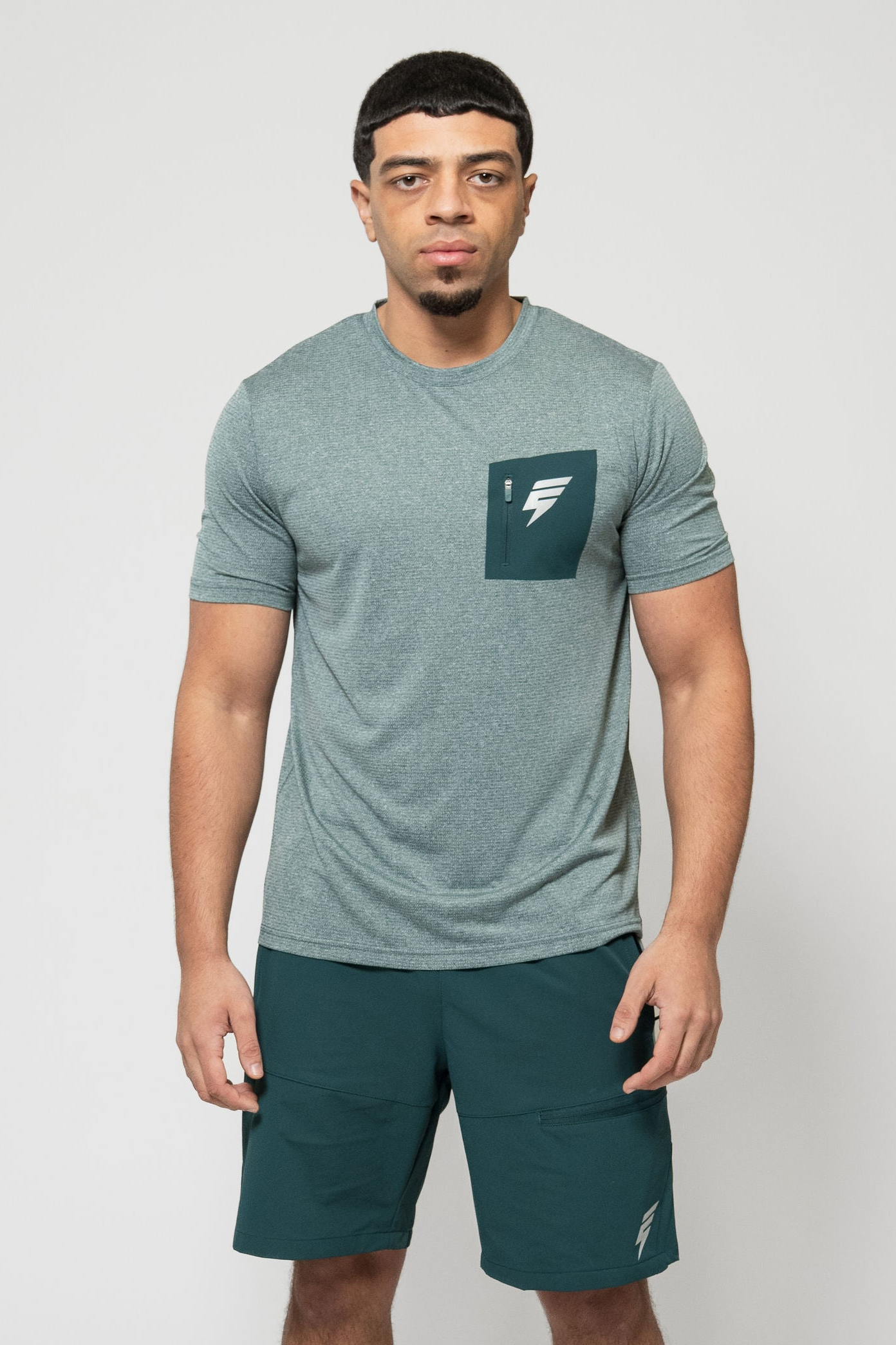 APEX SHORT SET - TEAL/FOREST GREEN