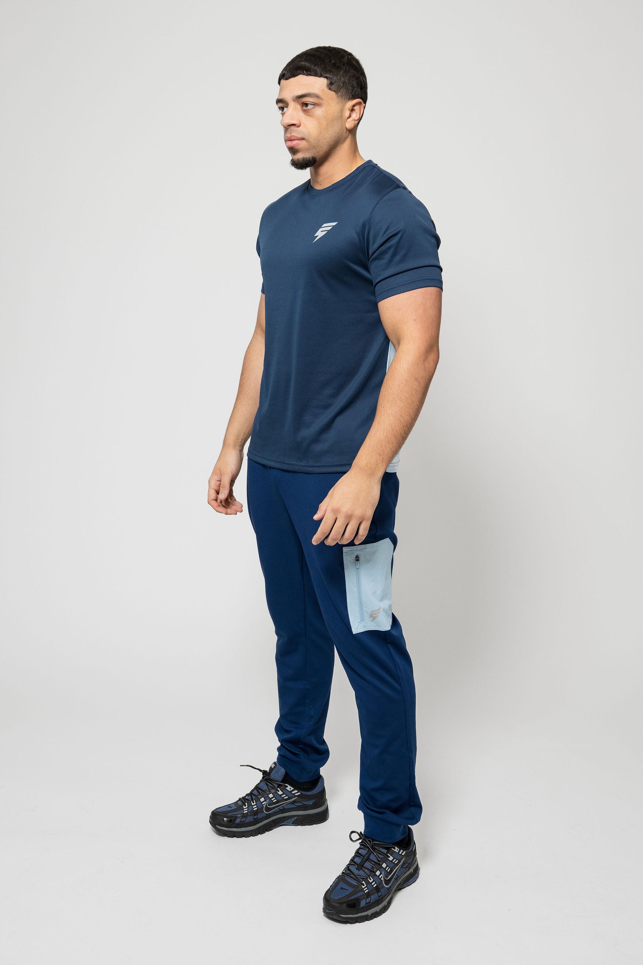 TECH TEE - NAVY/SKY BLUE
