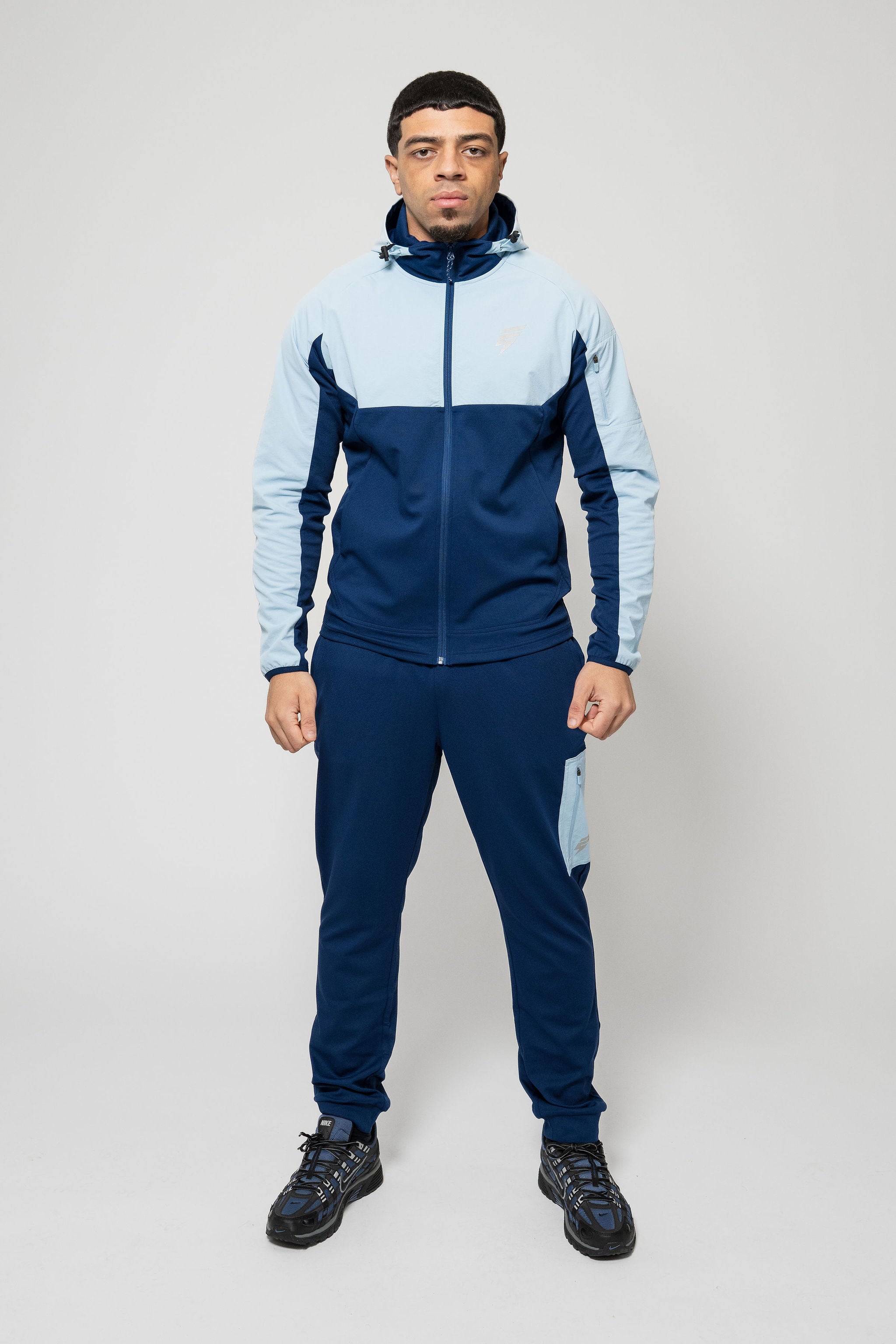 PATCH TRACKSUIT - NAVY/LIGHT BLUE