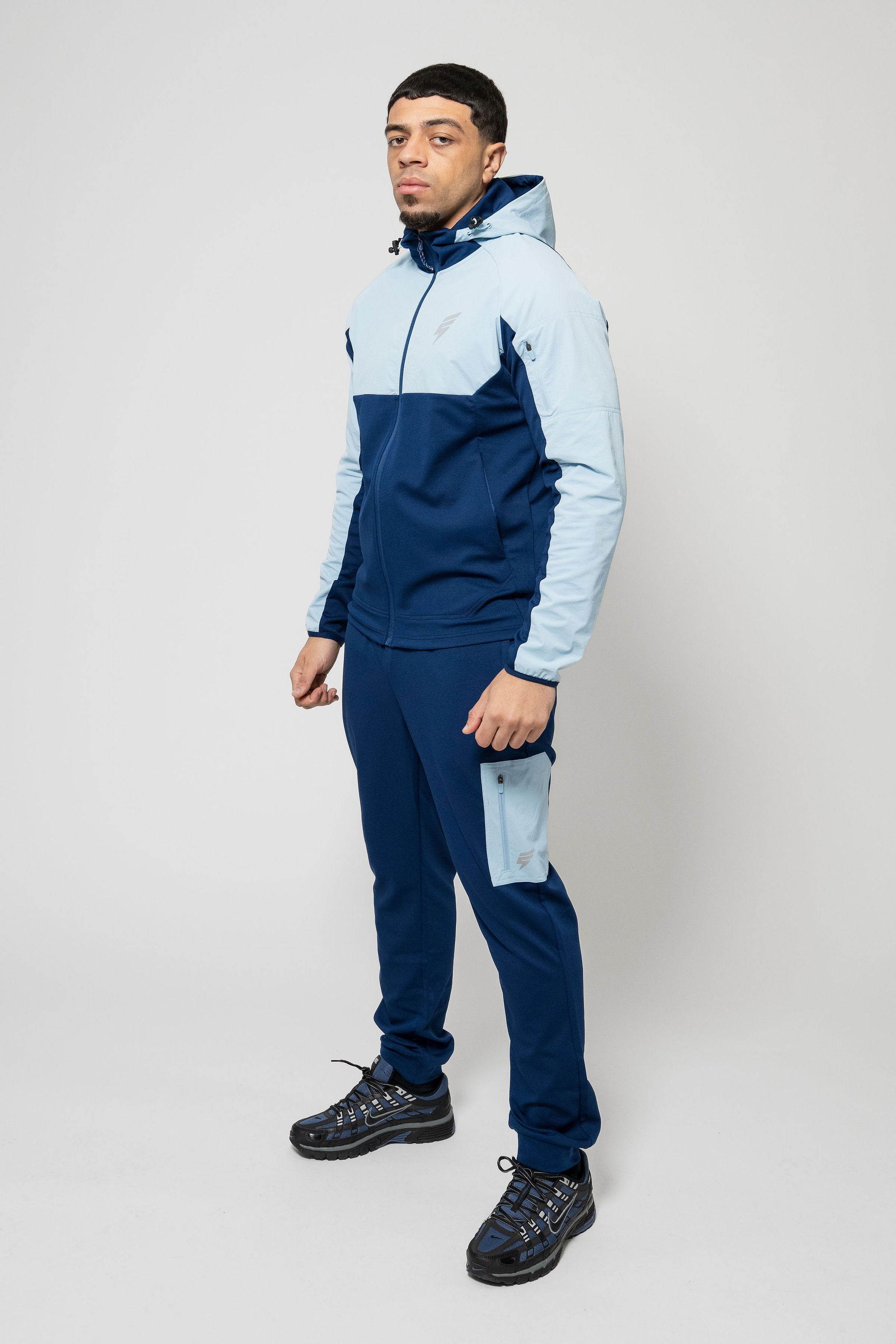 PATCH TRACKSUIT - NAVY/LIGHT BLUE