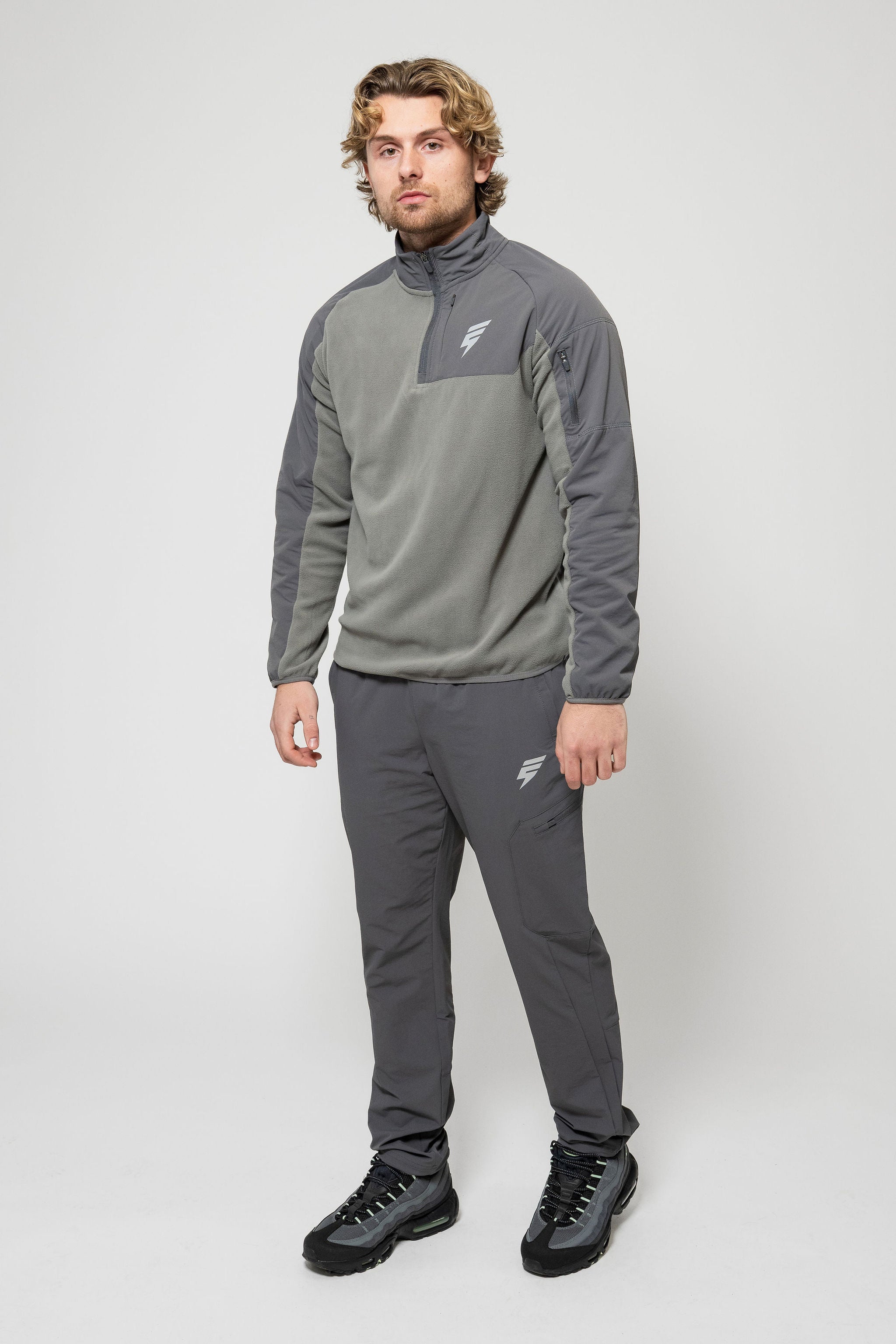 TRAIL FLEECE 1/4 TRACKSUIT - GREY
