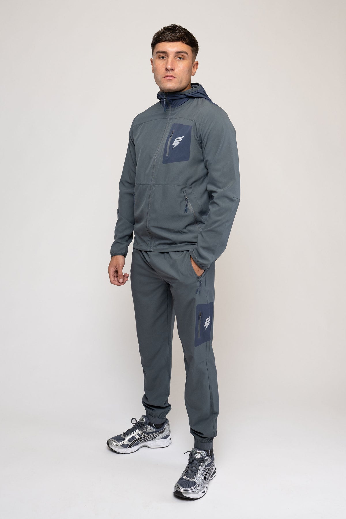 GALAXY TRACKSUIT - GREY/MIDNIGHT BLUE