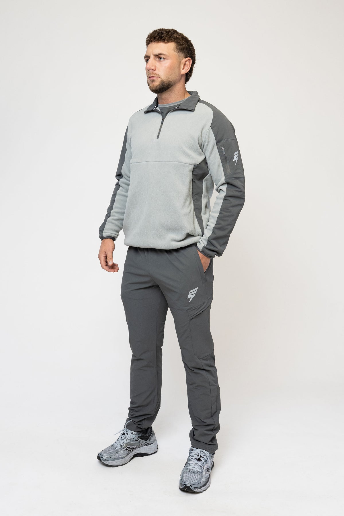 TRAIL FLEECE TRACKSUIT - DARK GREY/GREY
