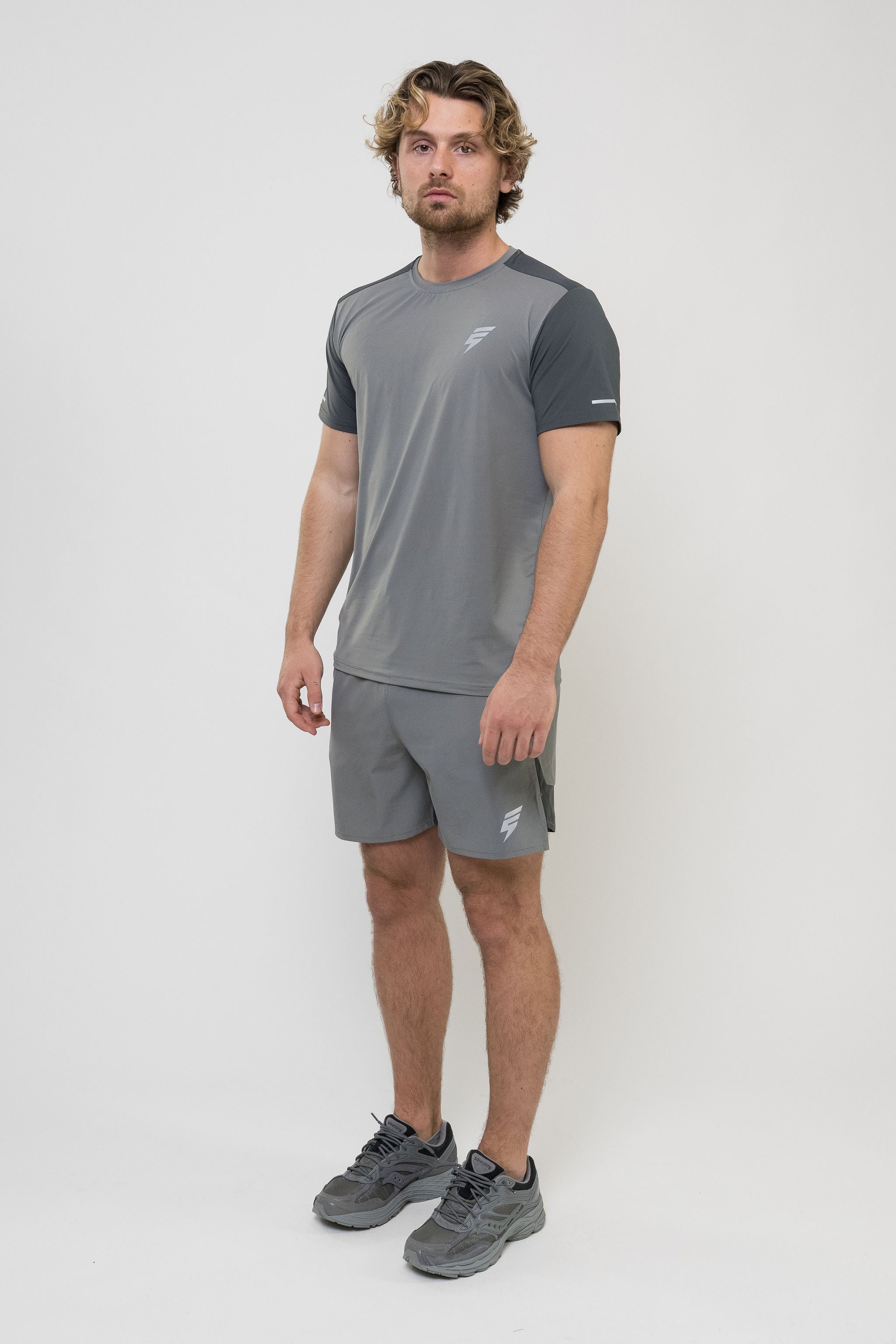 TRACK SHORT SET - LIGHT GREY/GREY