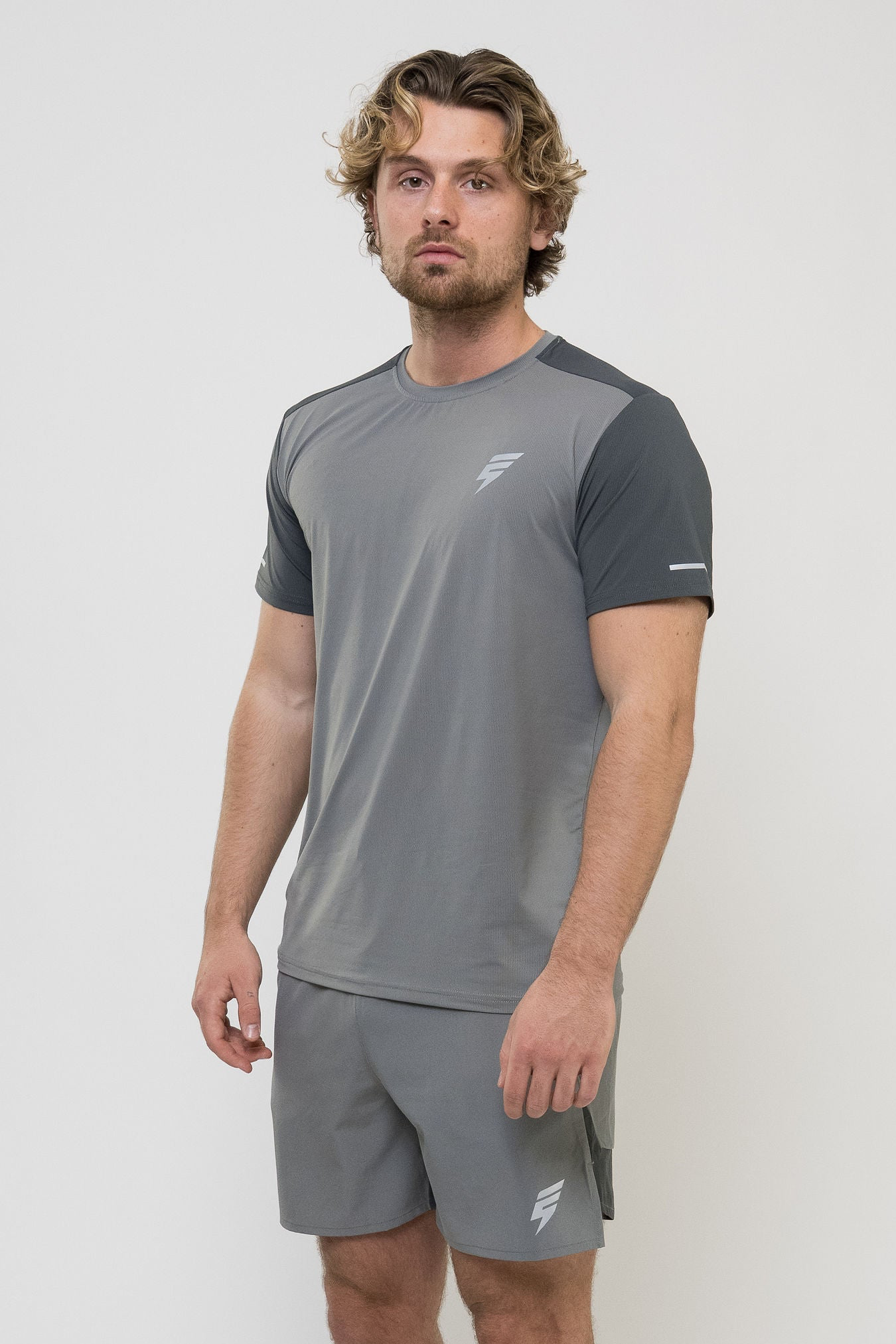 TRACK SHORT SET - LIGHT GREY/GREY