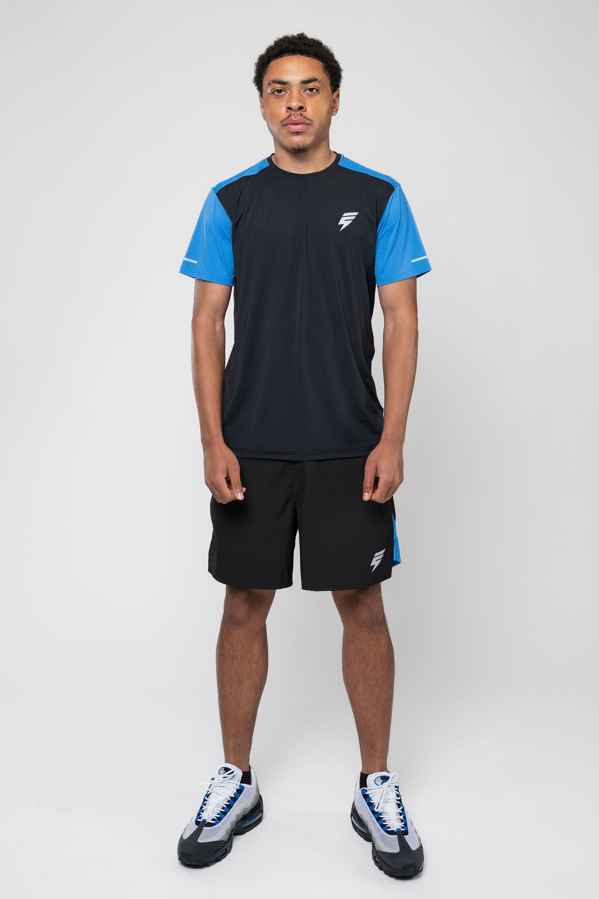 TRACK SHORT SET - BLACK/NAUTICAL BLUE