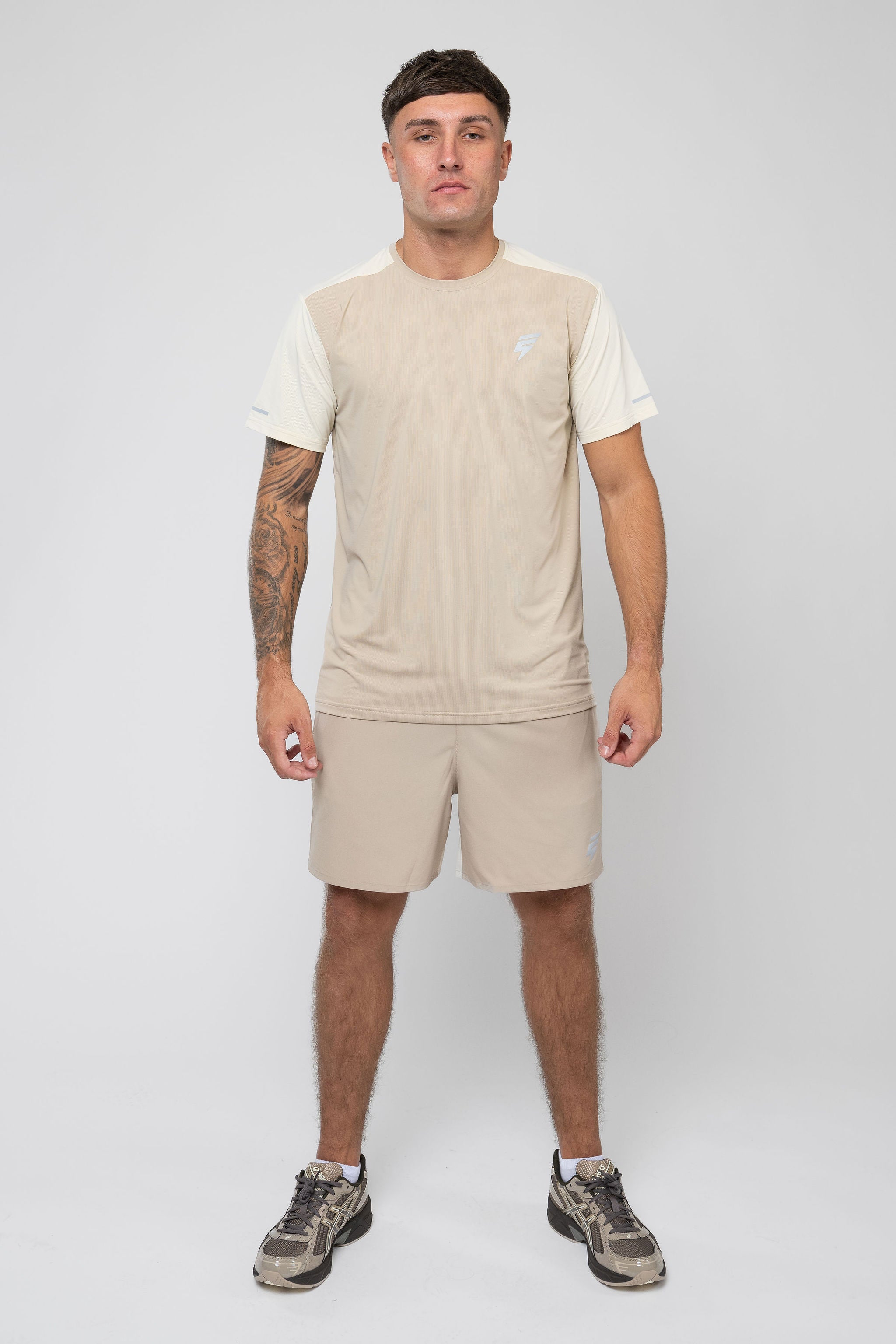 TRACK SHORT SET - BEIGE