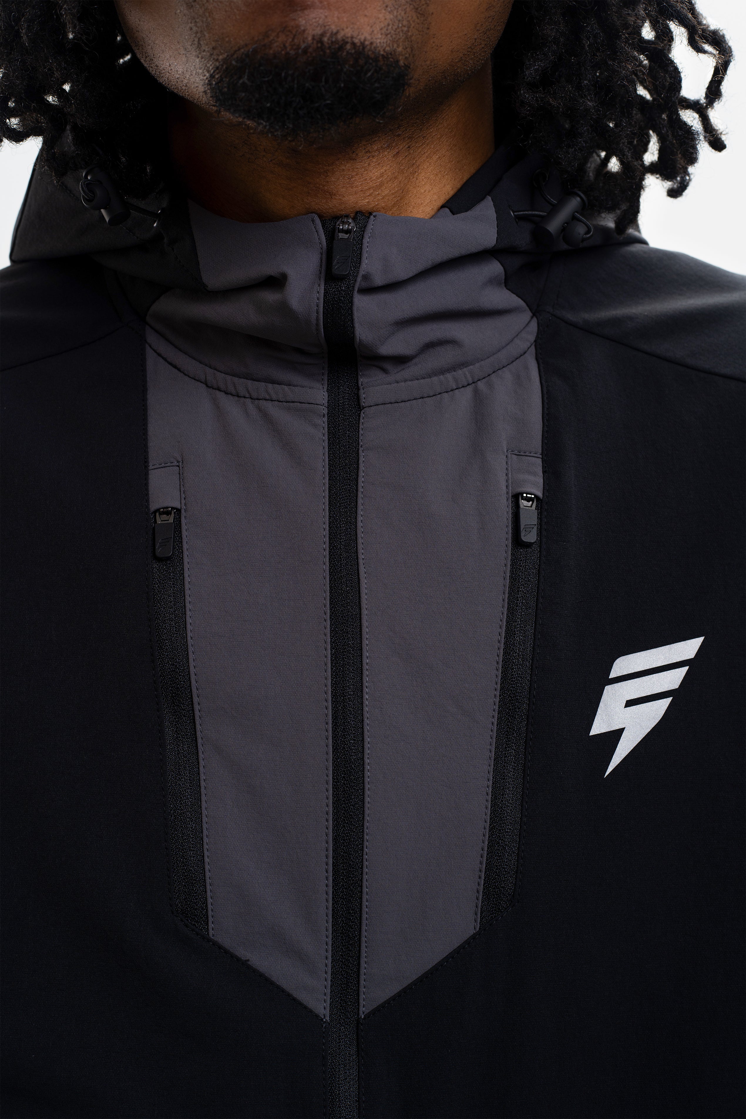 PEAK JACKET - BLACK/COAL