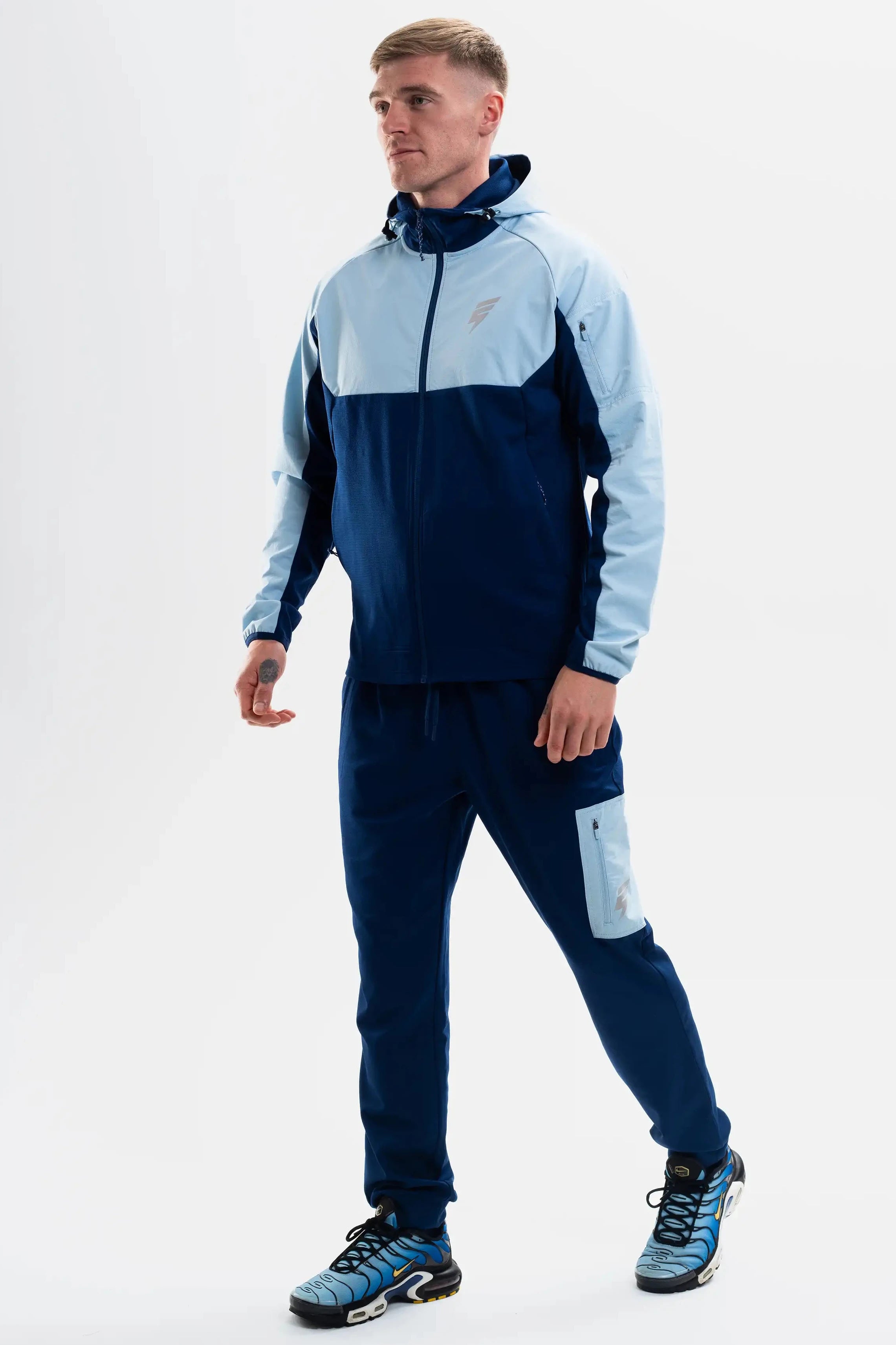 PATCH TRACKSUIT - NAVY/LIGHT BLUE