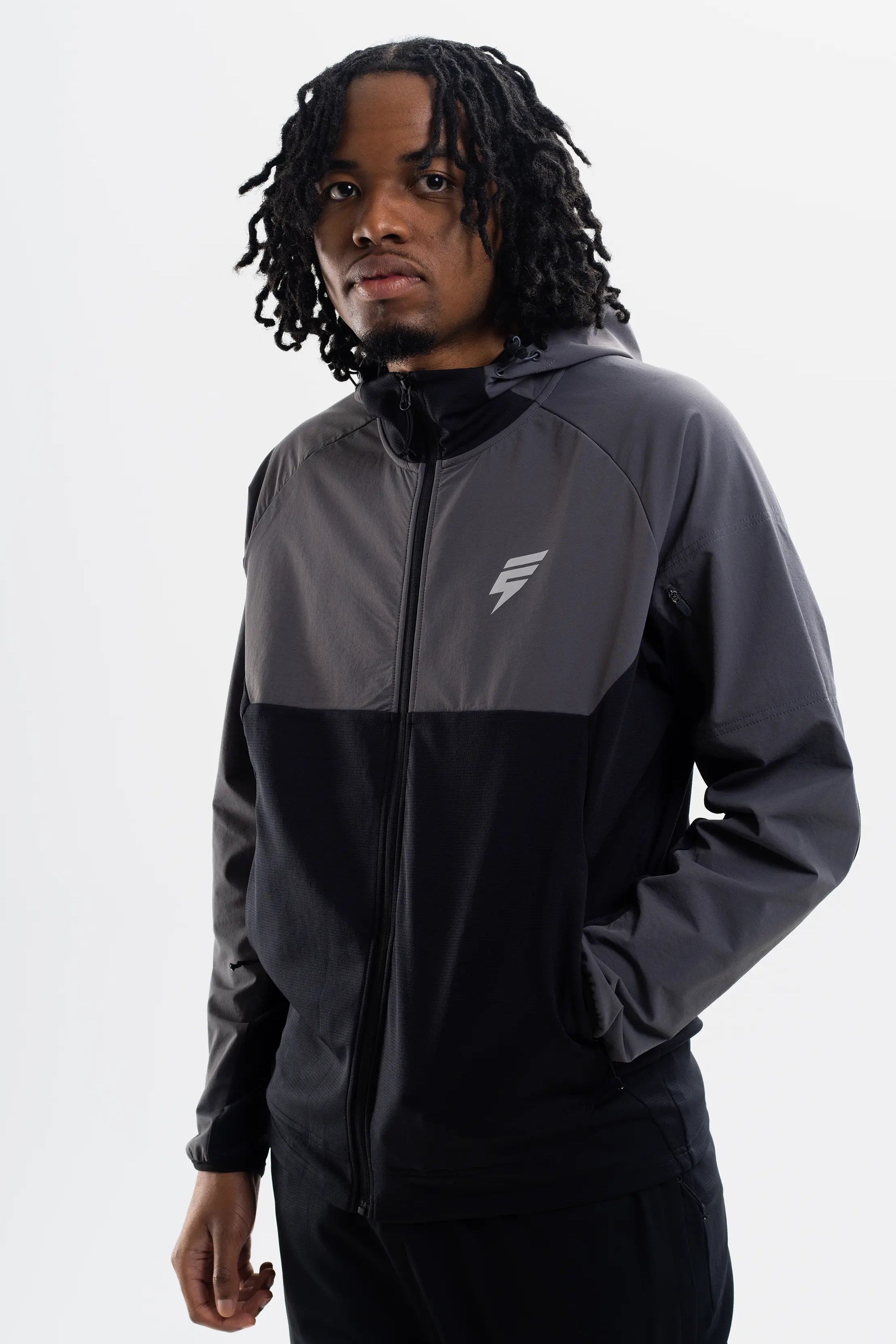 PATCH JACKET - BLACK/COAL