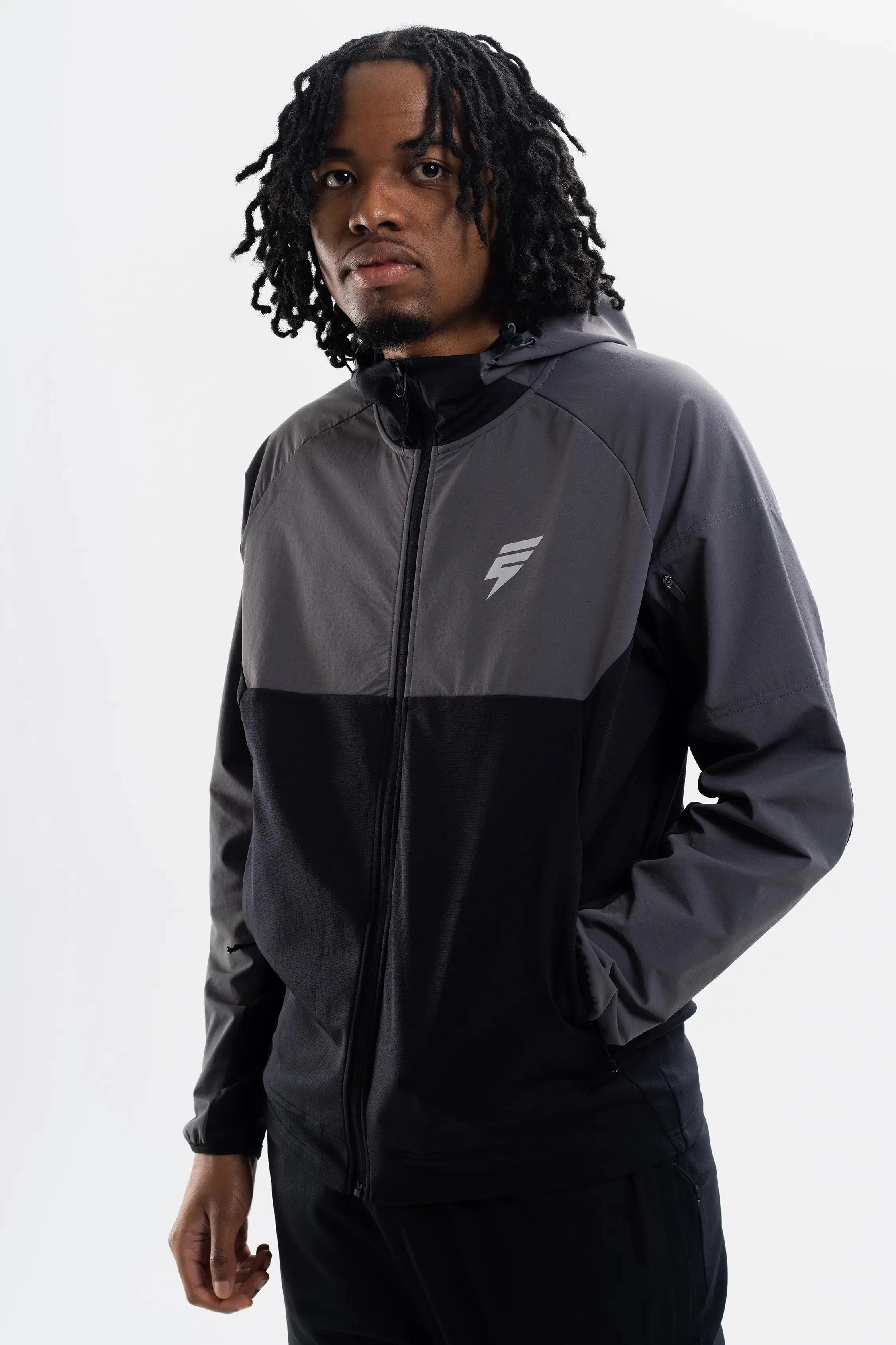 PATCH JACKET - BLACK/COAL