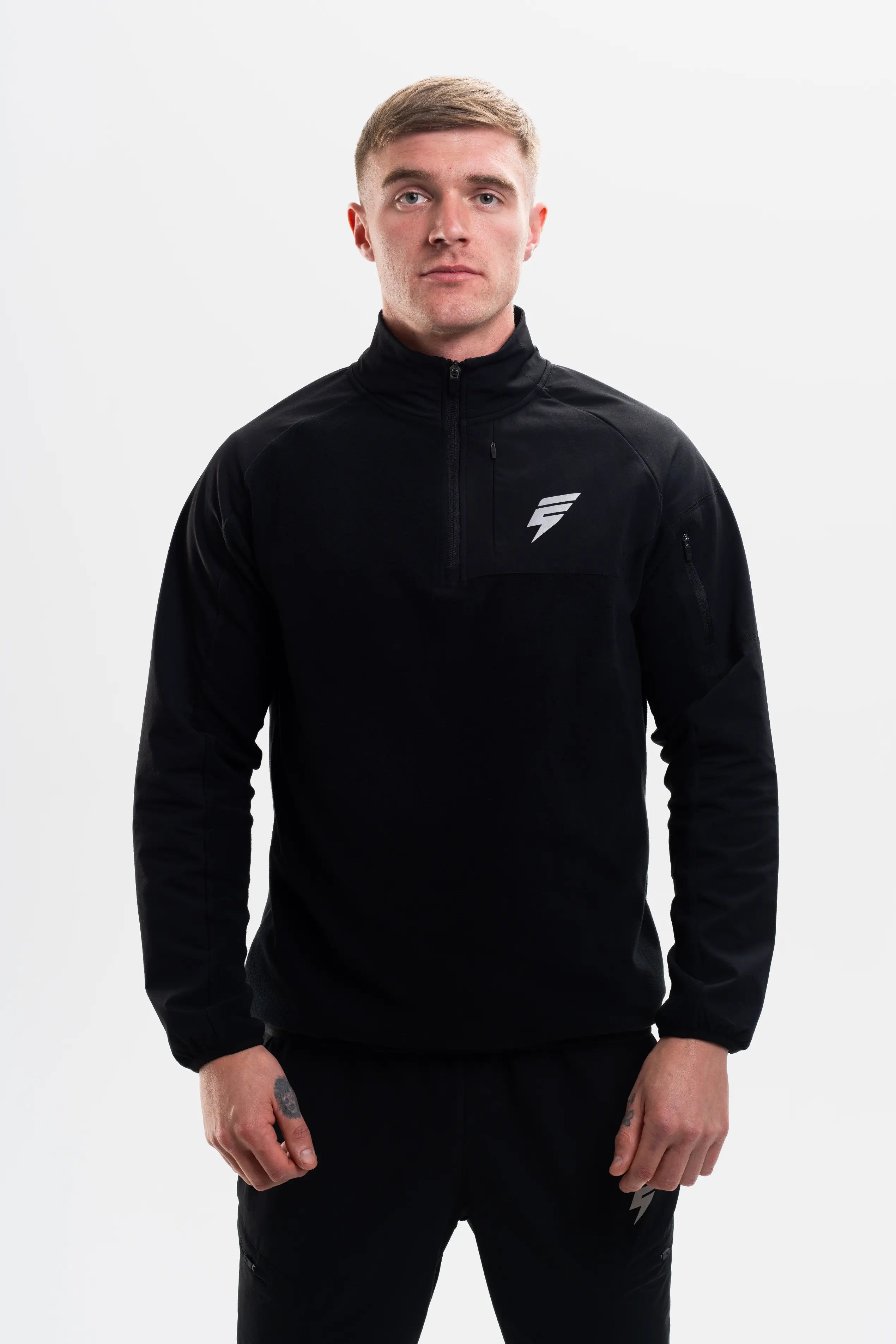TRAIL 1/4 TRACKSUIT - BLACK