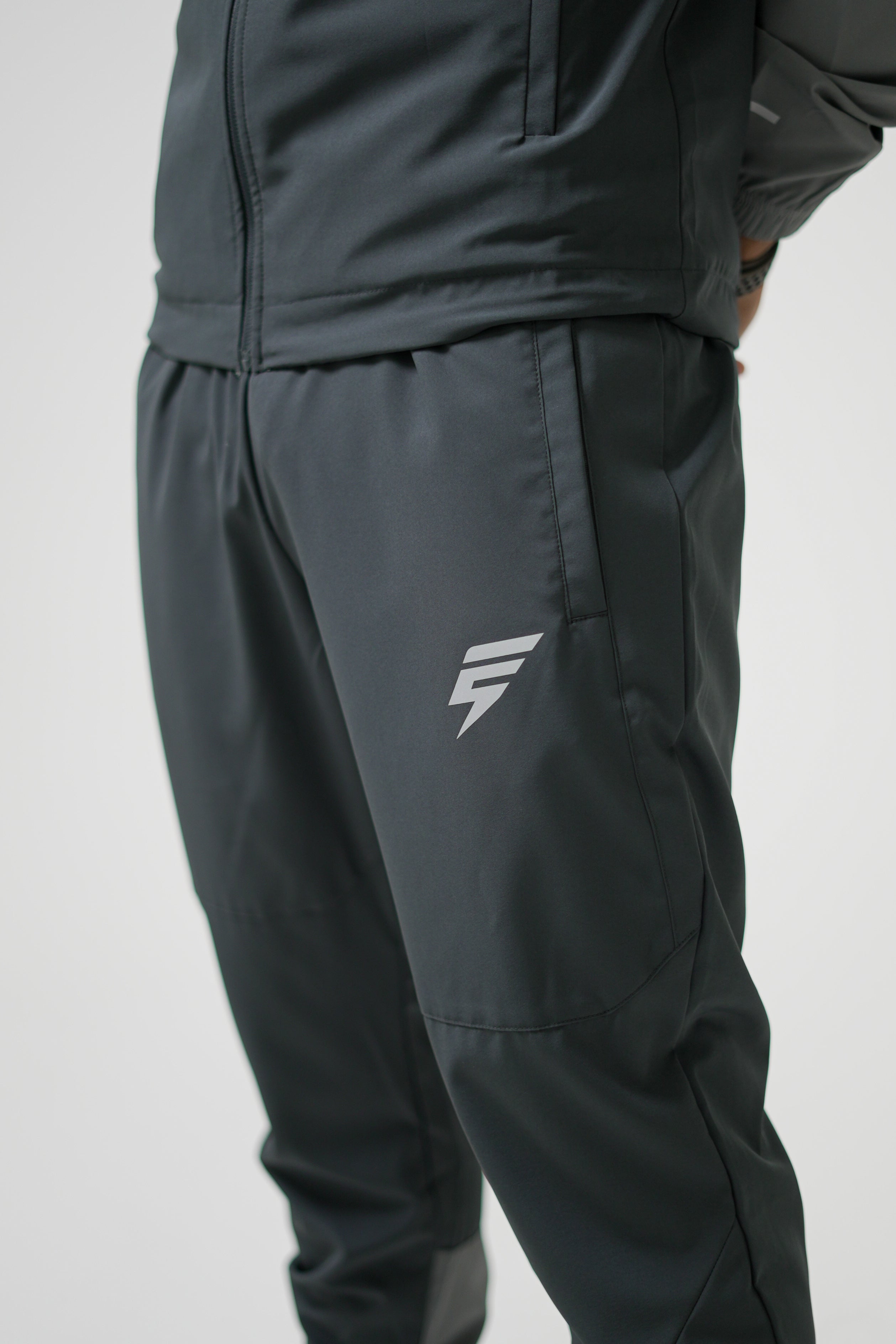 TRACK PANTS - COAL/LIGHT GREY