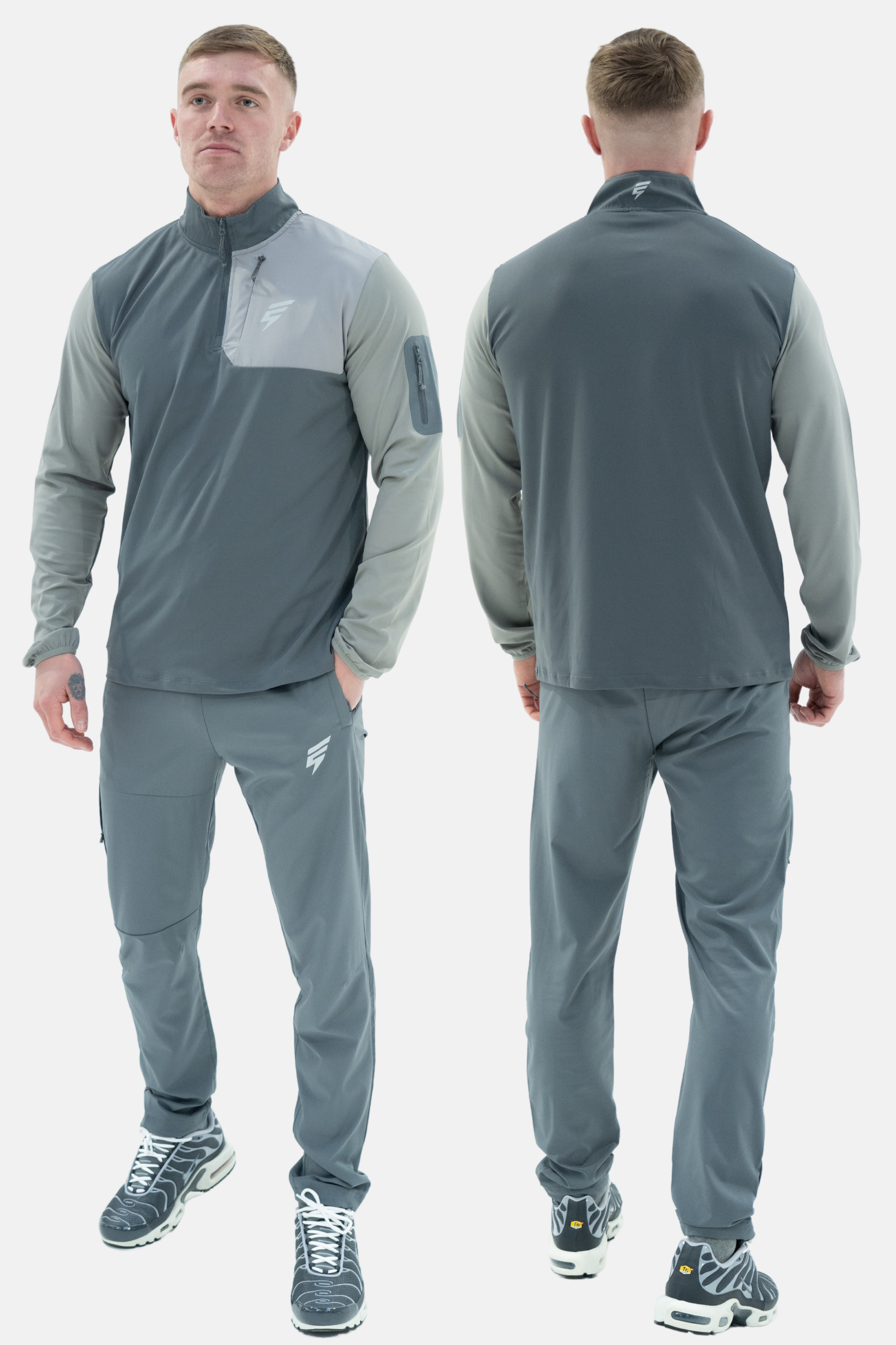 CORE 1/4 ZIP SET - GREY/LIGHT GREY