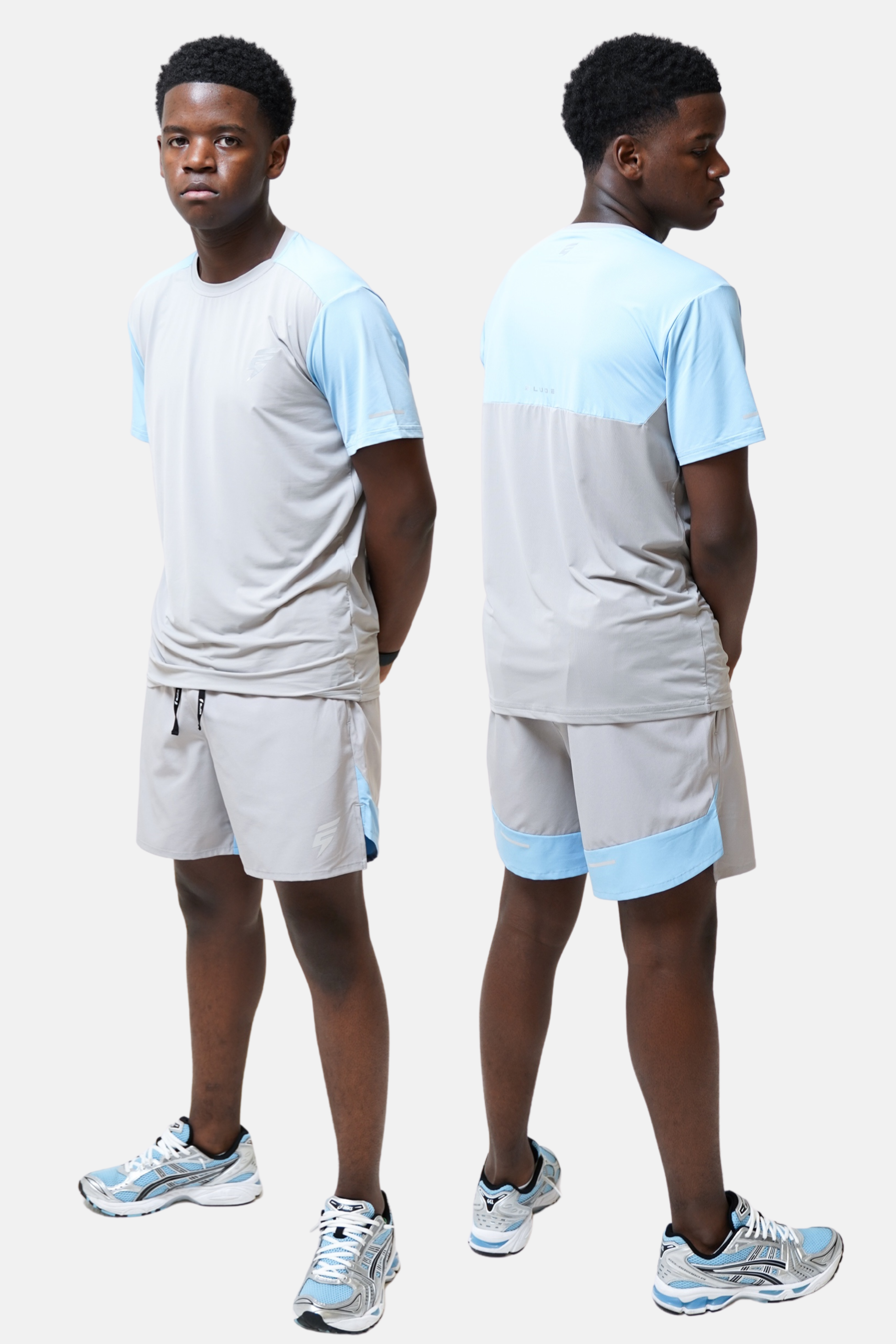 SPLIT SET - LIGHT GREY/BABY BLUE