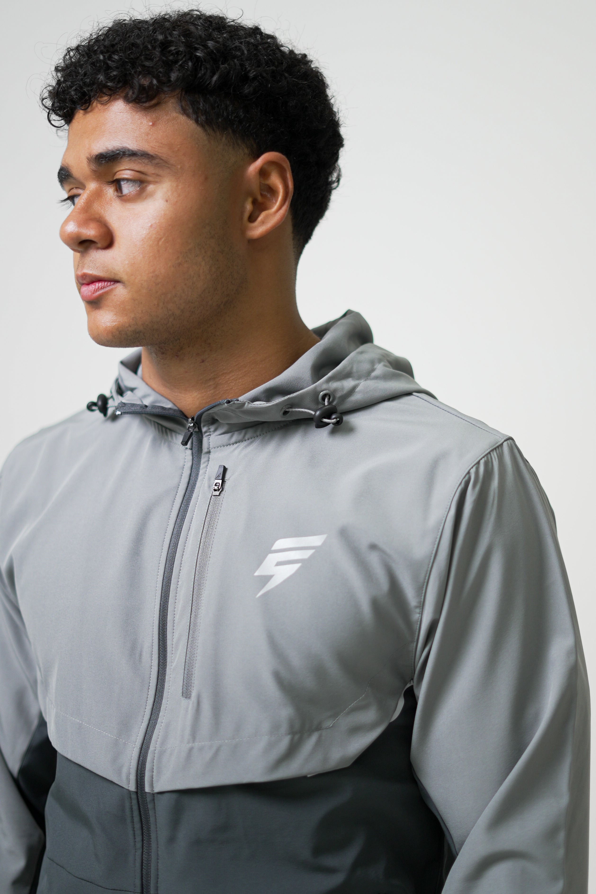 TRACK JACKET - COAL/LIGHT GREY