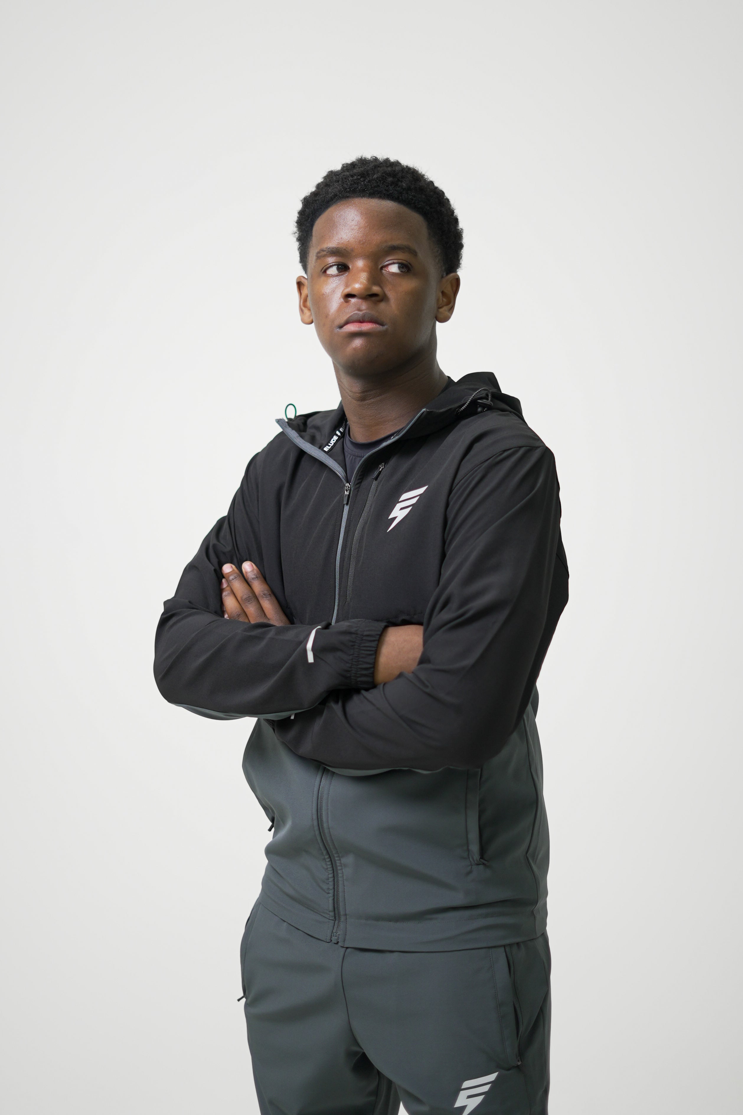 TRACK JACKET - COAL/BLACK