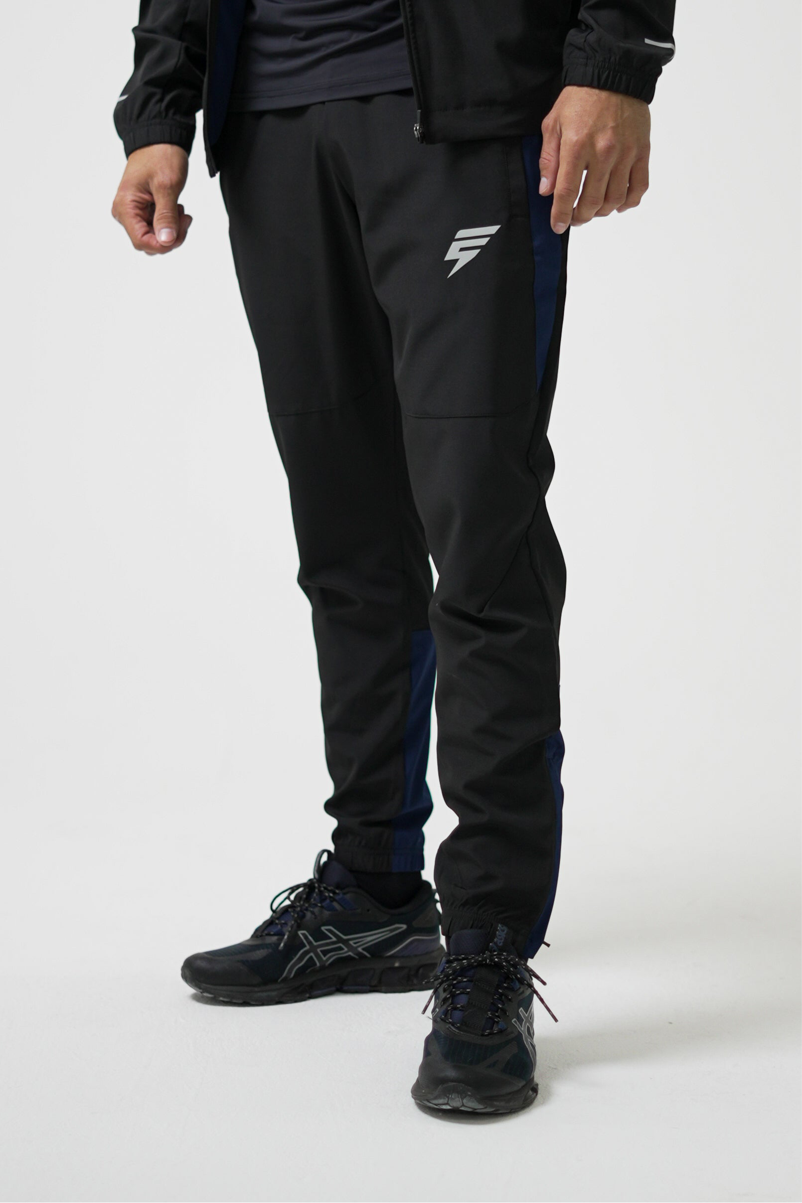 TRACK PANTS - BLACK/NAVY