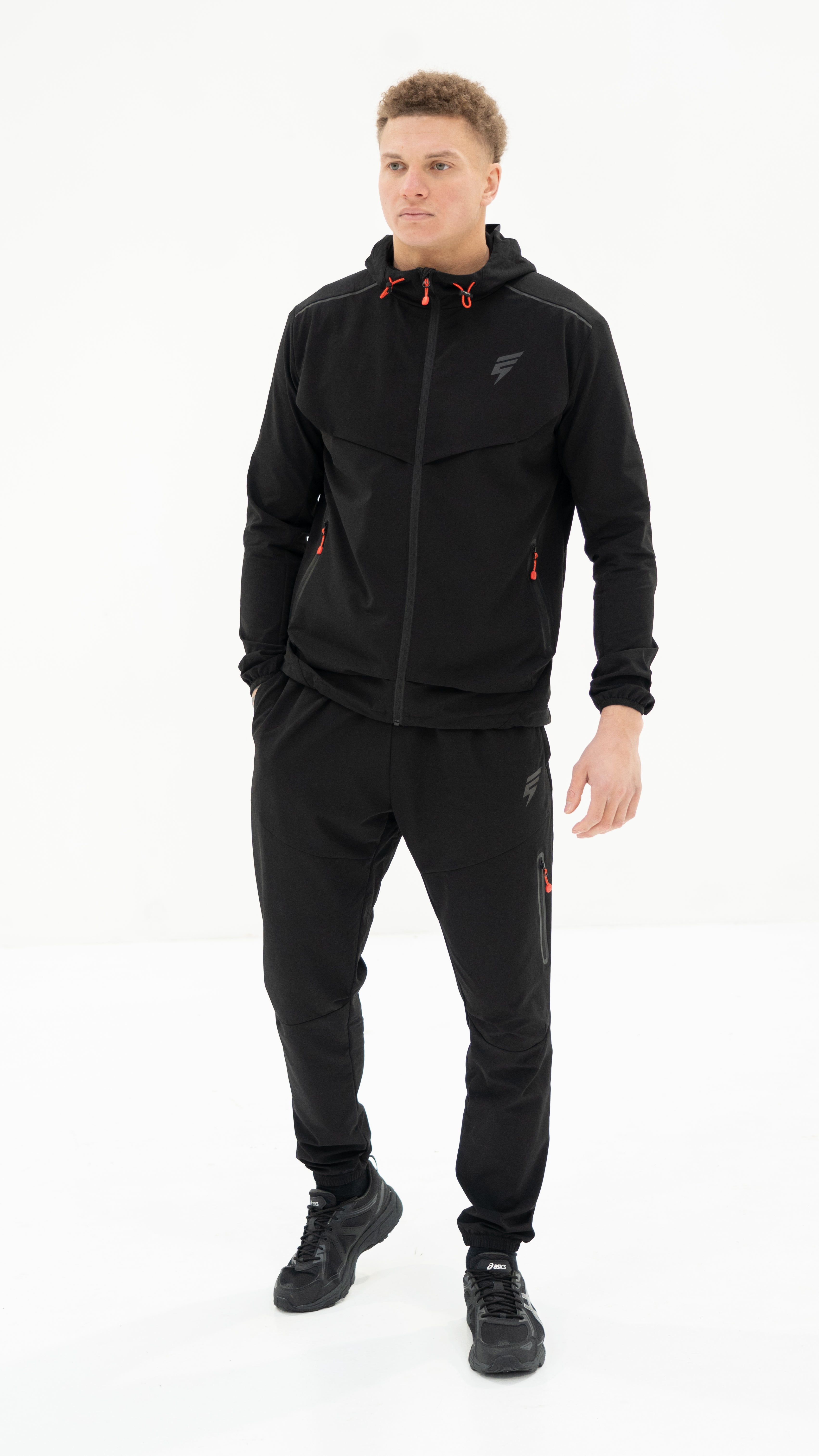 GHOST TRACKSUIT - BLACK/RED