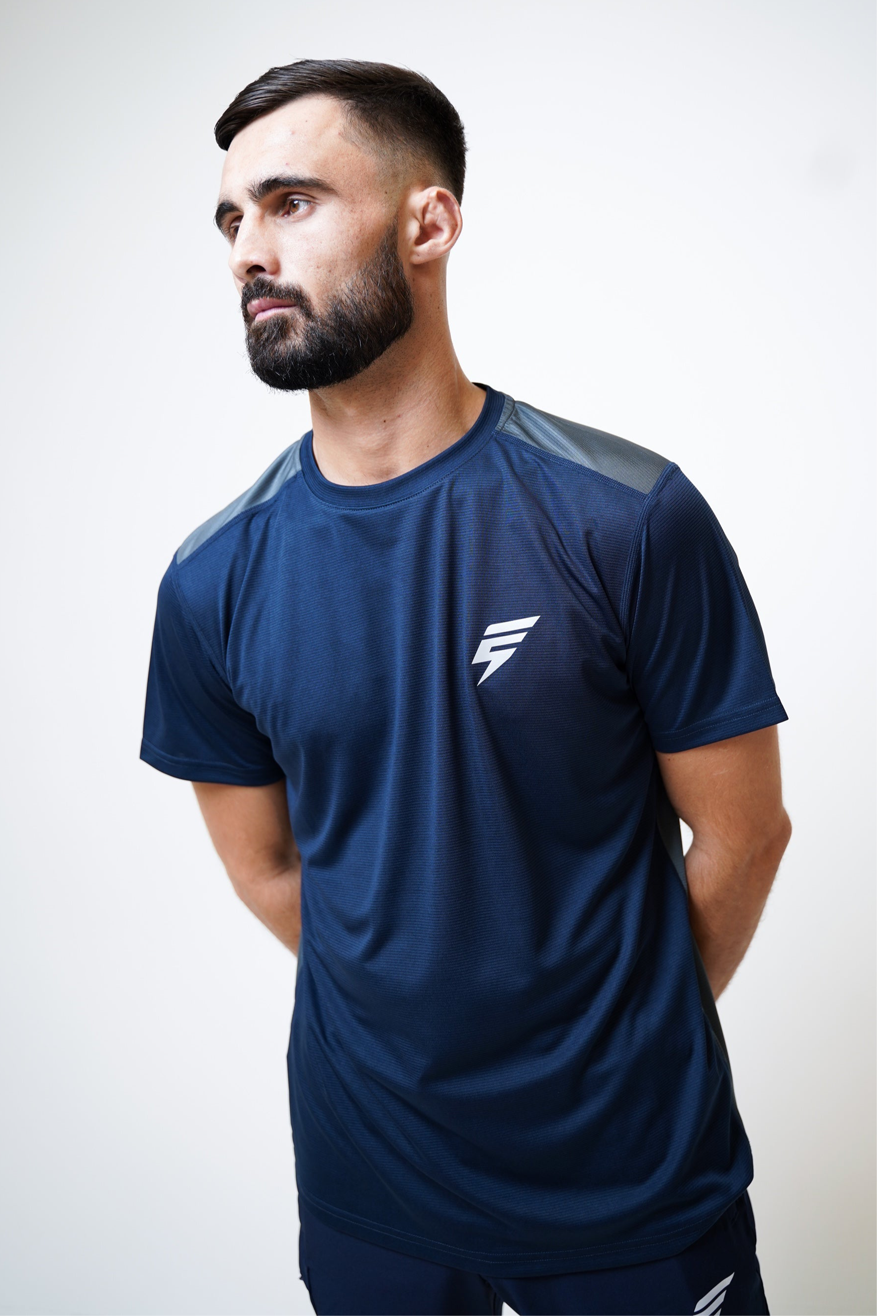 CORE TEE - NAVY/GREY