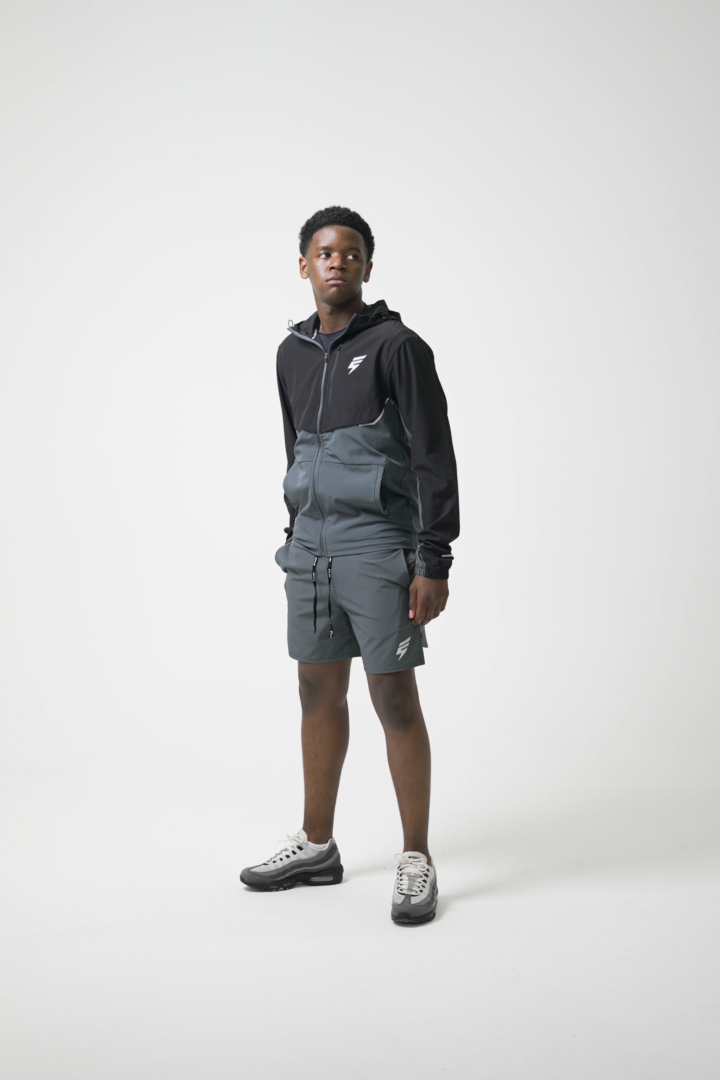 TRACK JACKET SET - COAL/BLACK