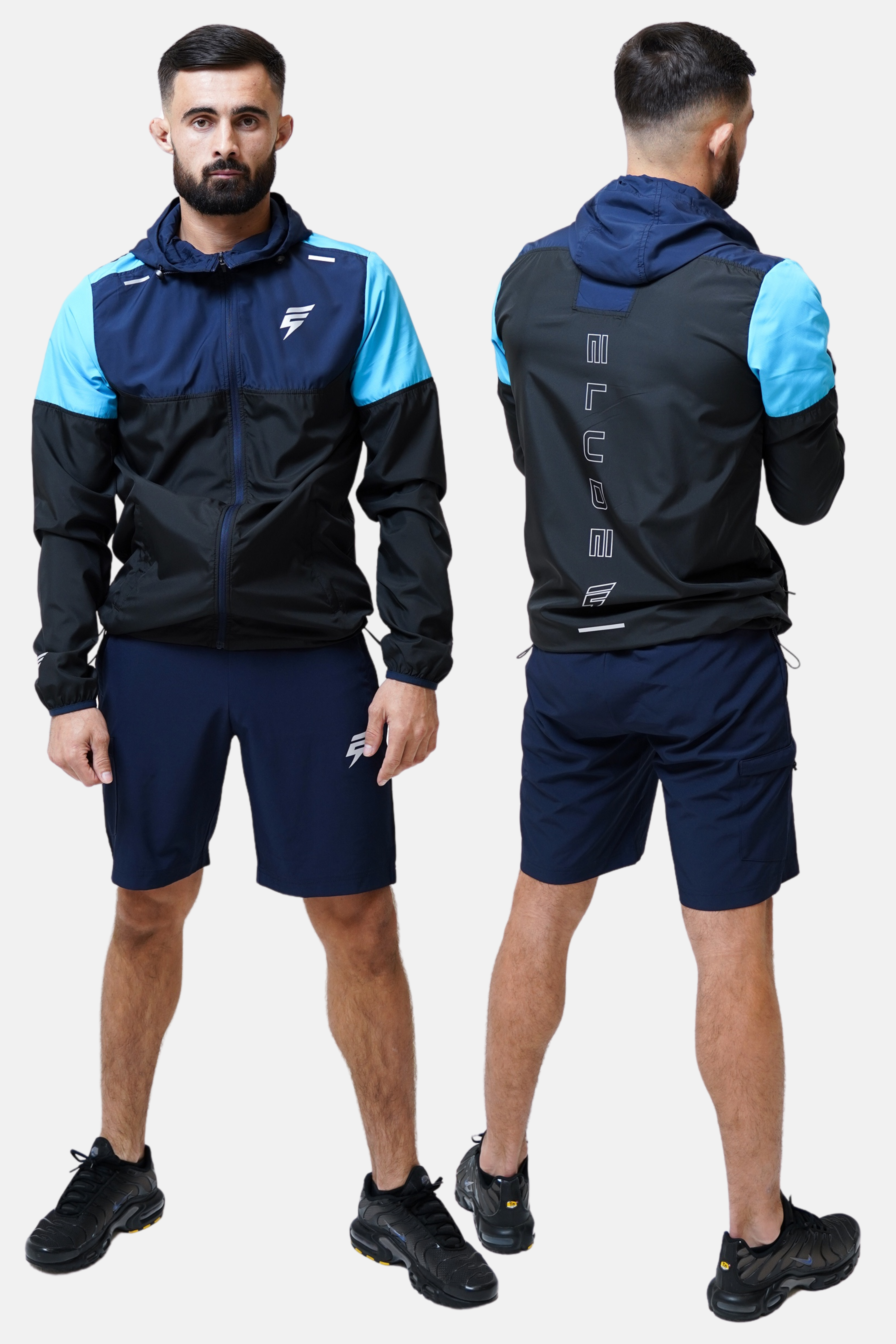 CORE CARGO WINDBREAKER SET - BLACK/NAVY/BLUE