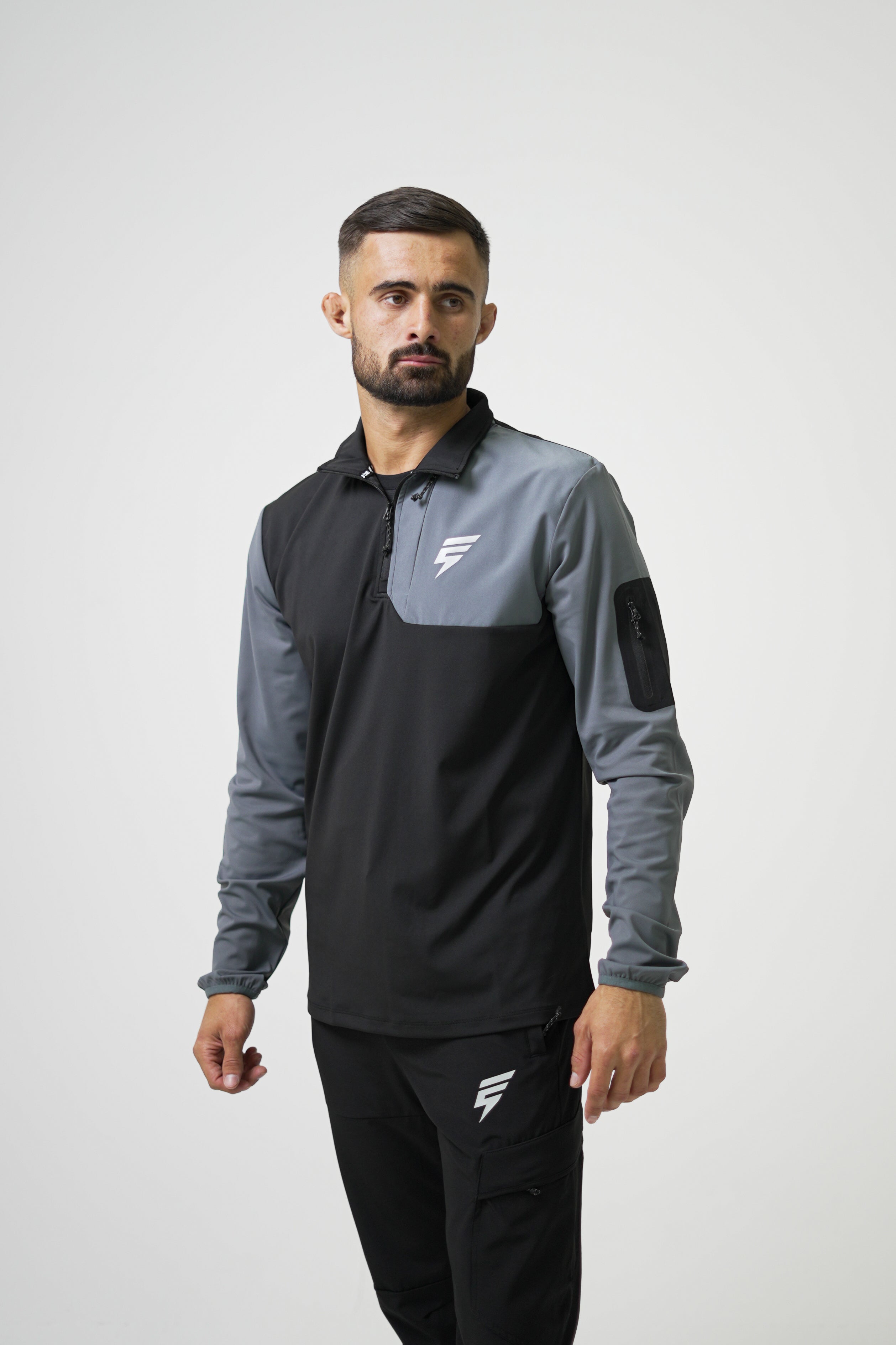 CORE 1/4 ZIP SET - BLACK/GREY