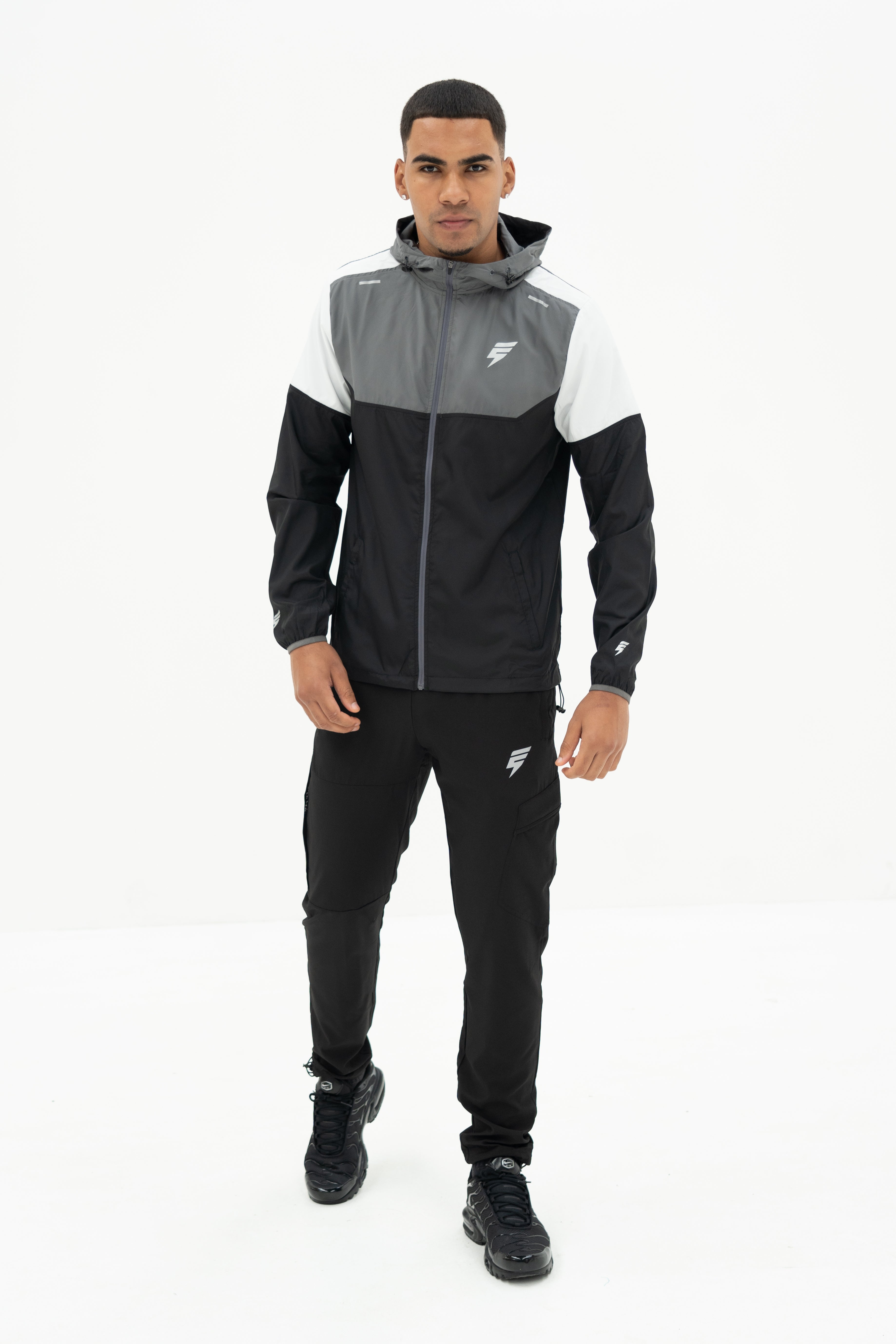 VENT WINDBREAKER SET - BLACK/GREY/WHITE