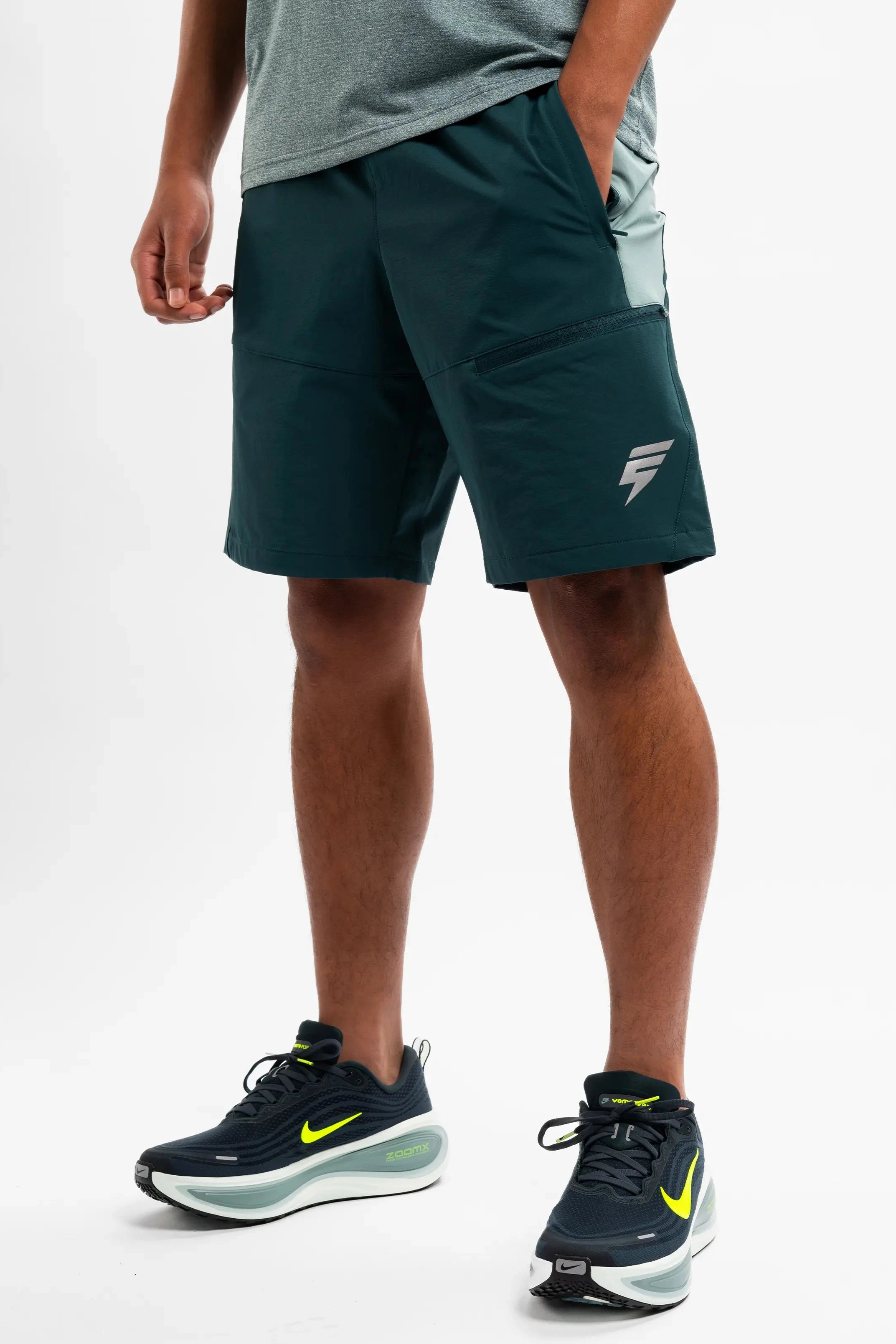 APEX SHORTS - TEAL/FOREST GREEN