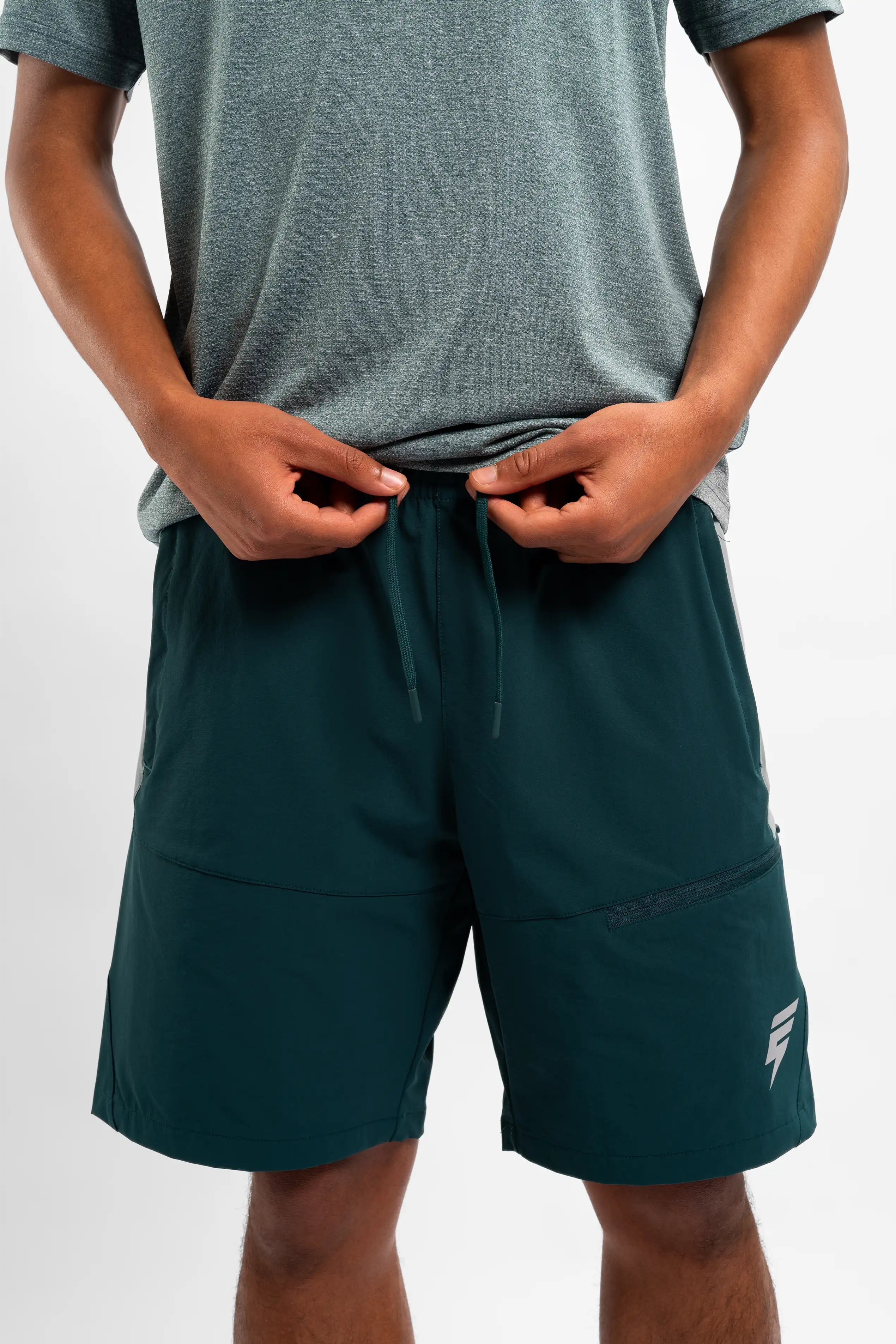 APEX SHORTS - TEAL/FOREST GREEN