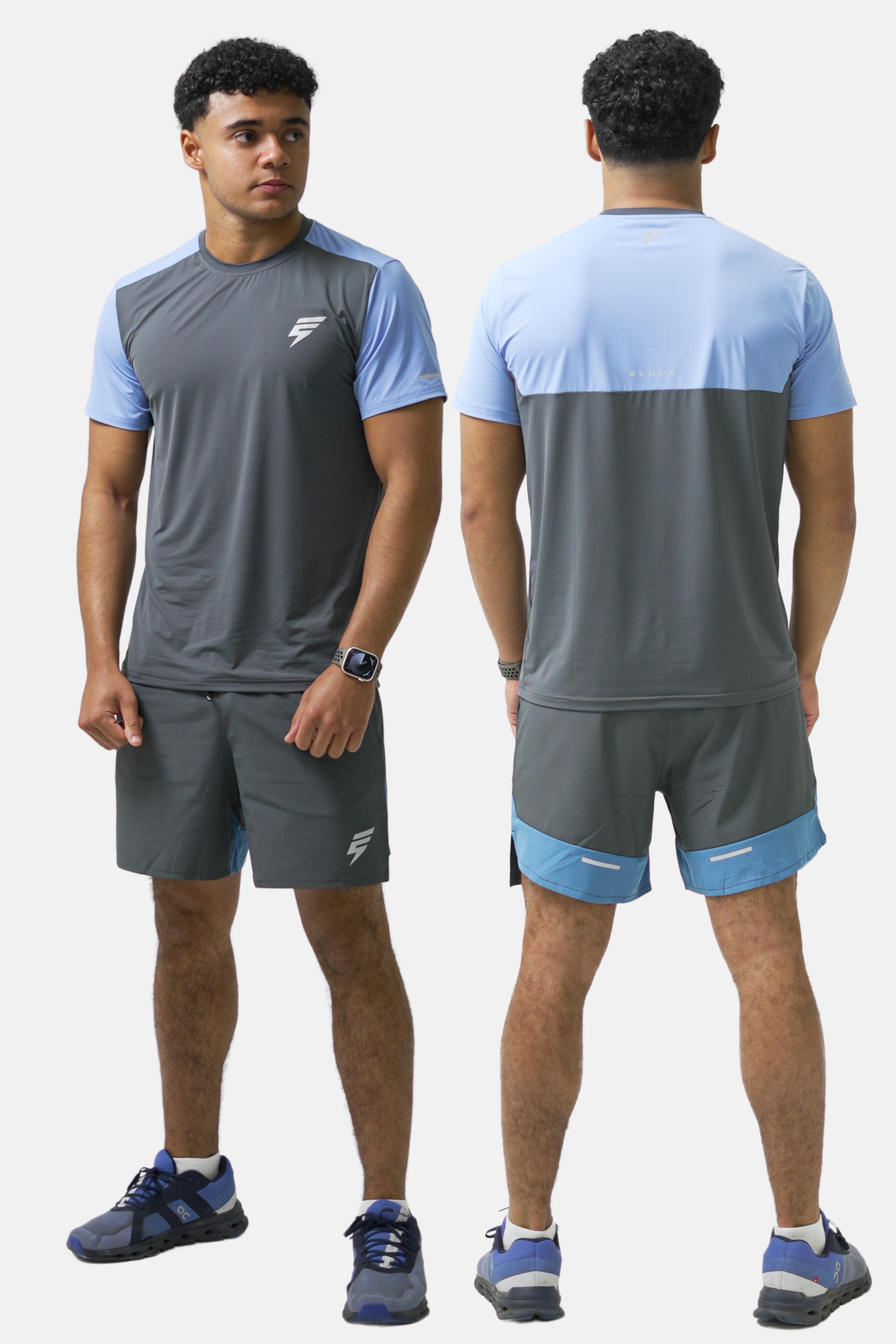 SPLIT SET - GREY/OMBRE BLUE
