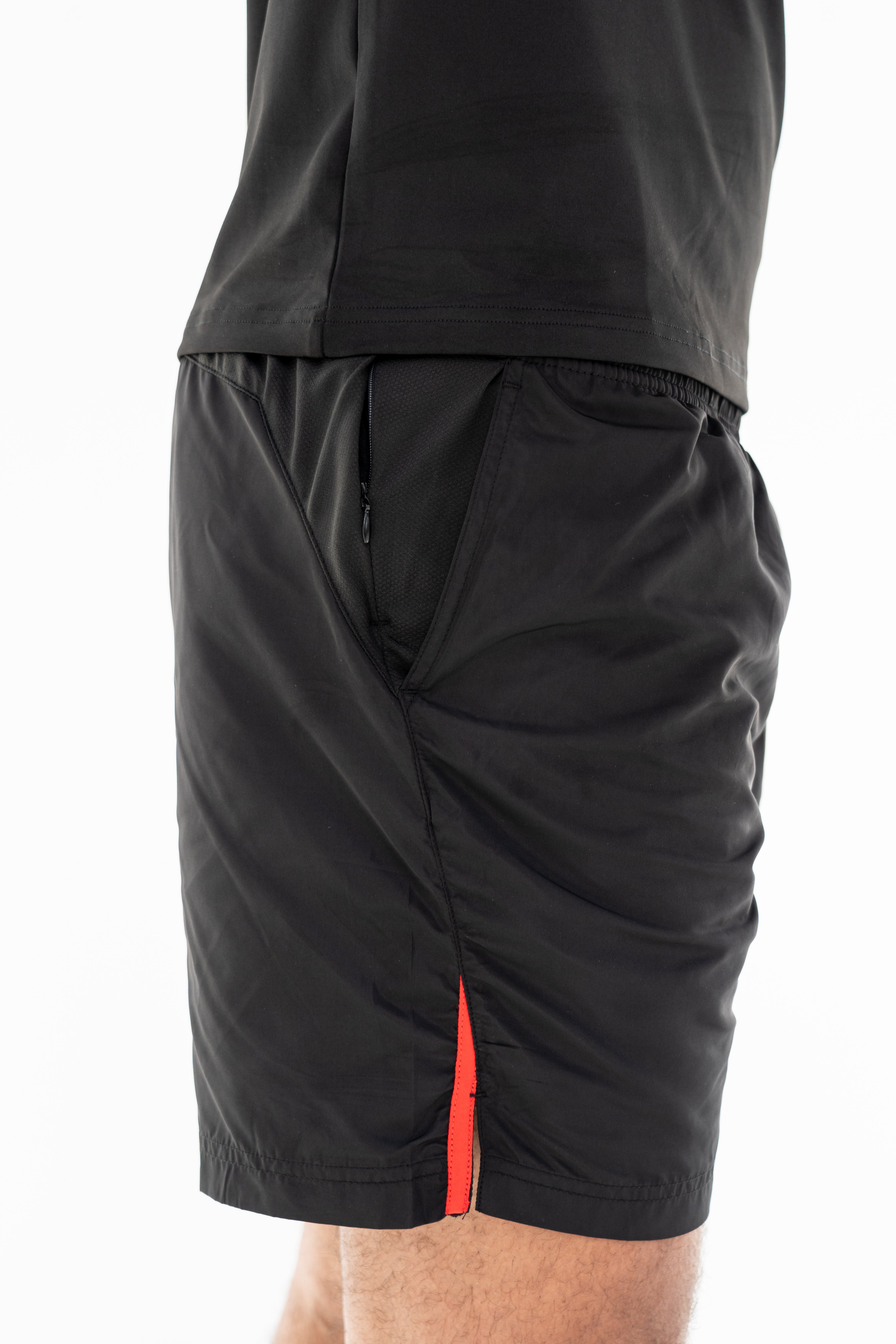 PRINT 1/4 ZIP SET - BLACK/RED