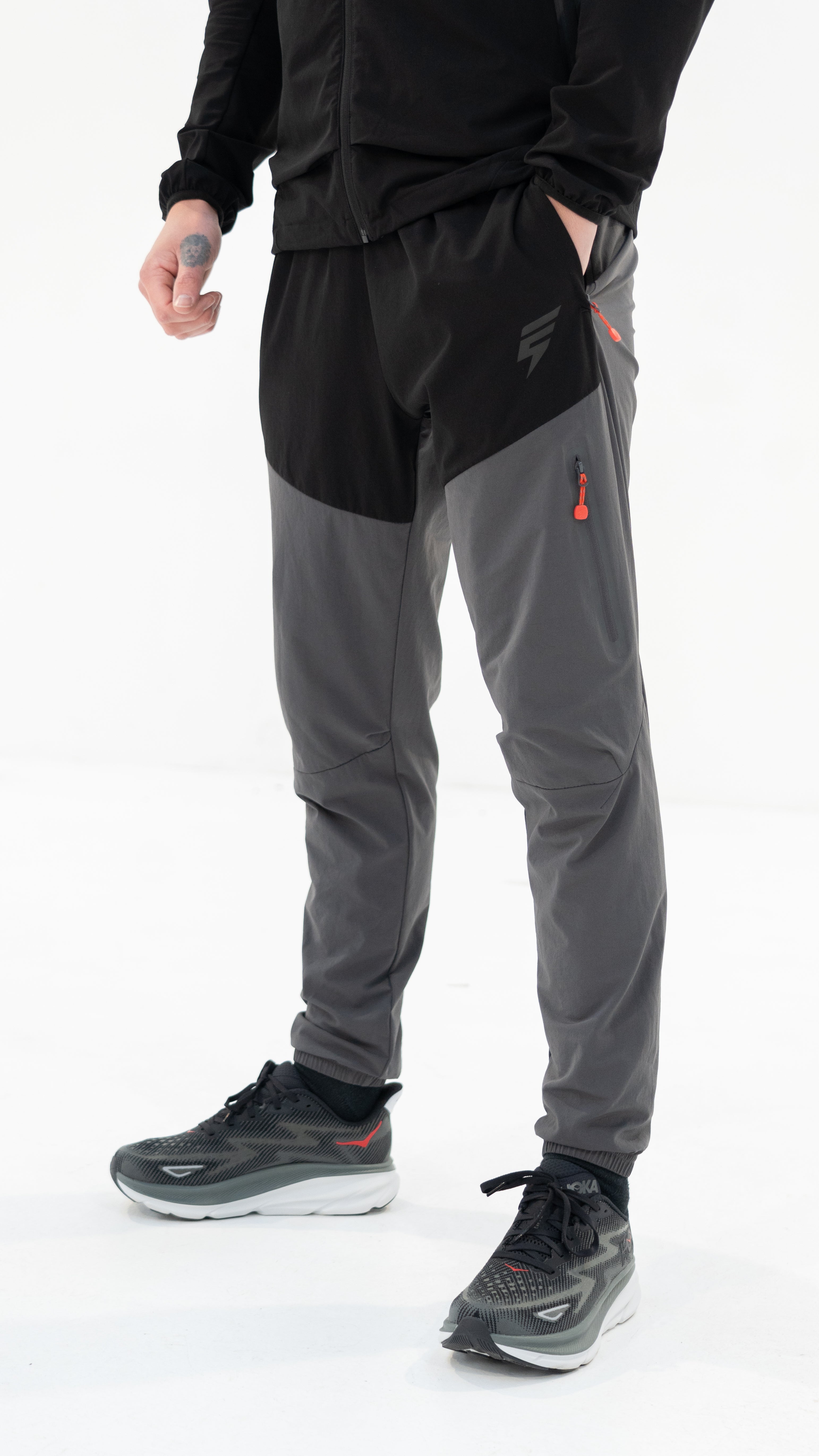GHOST TRACKSUIT - BLACK/COAL/RED