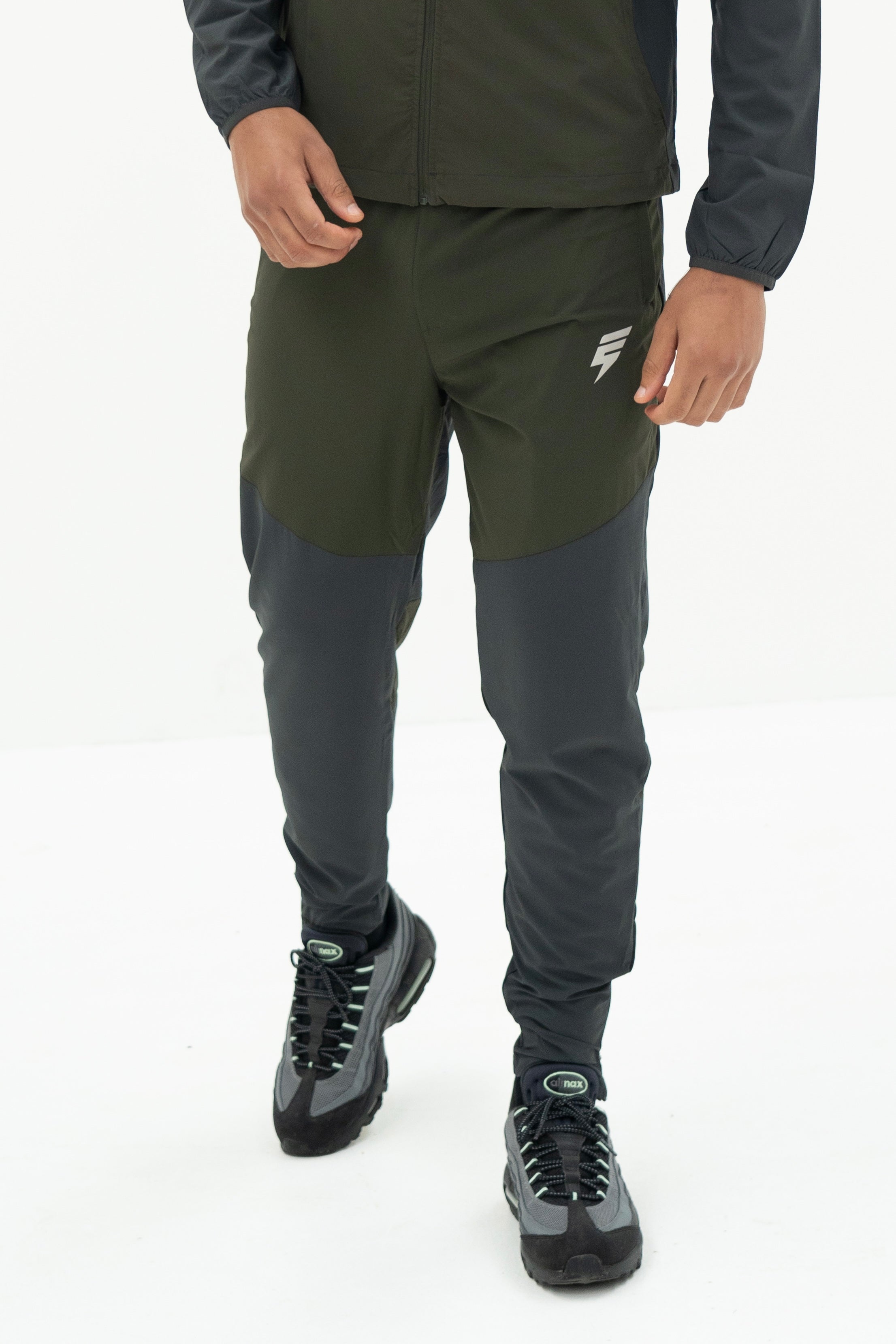SPLIT TRACKSUIT - KHAKI/CHARCOAL
