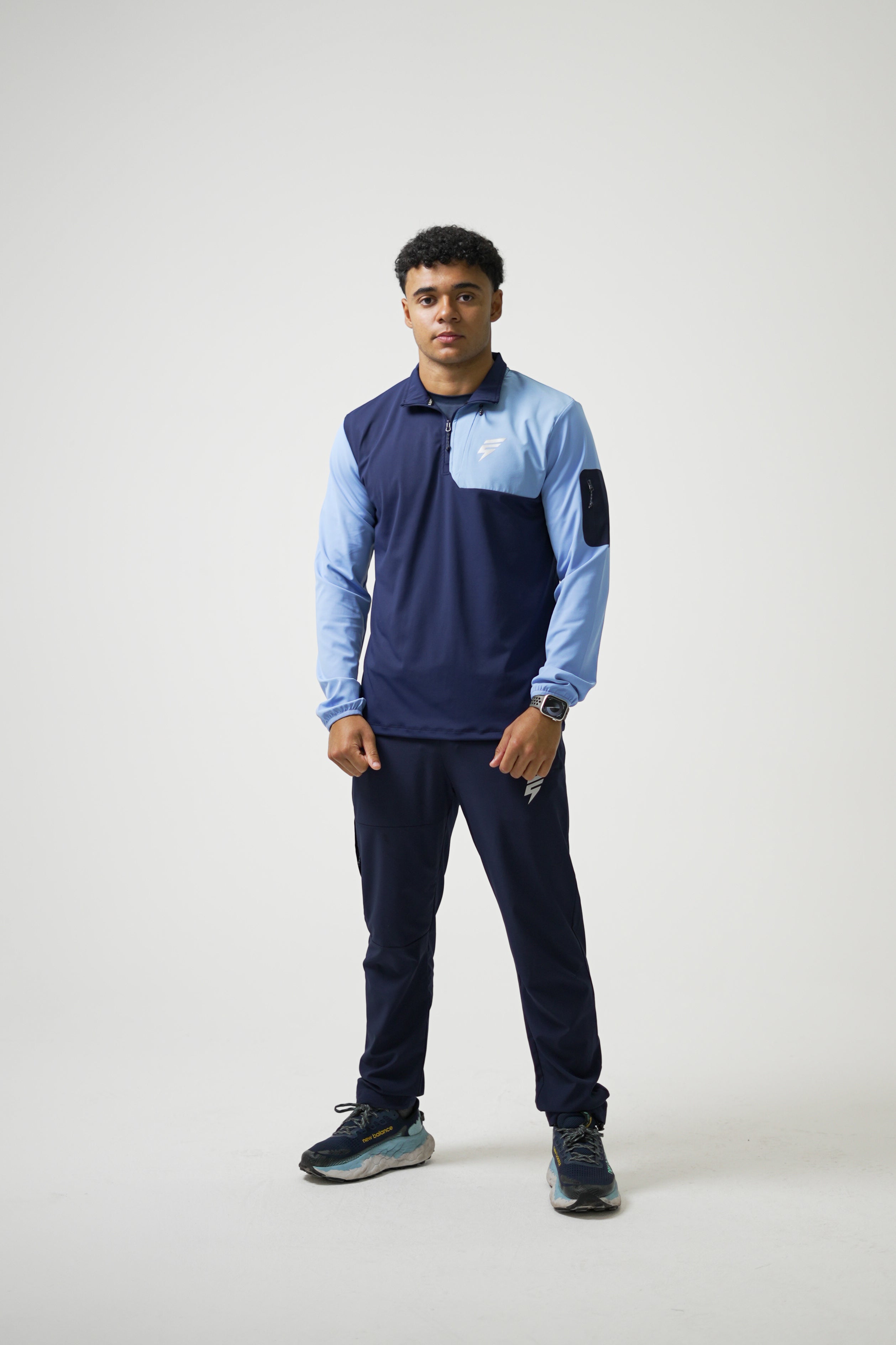CORE 1/4 ZIP - NAVY/LIGHT BLUE