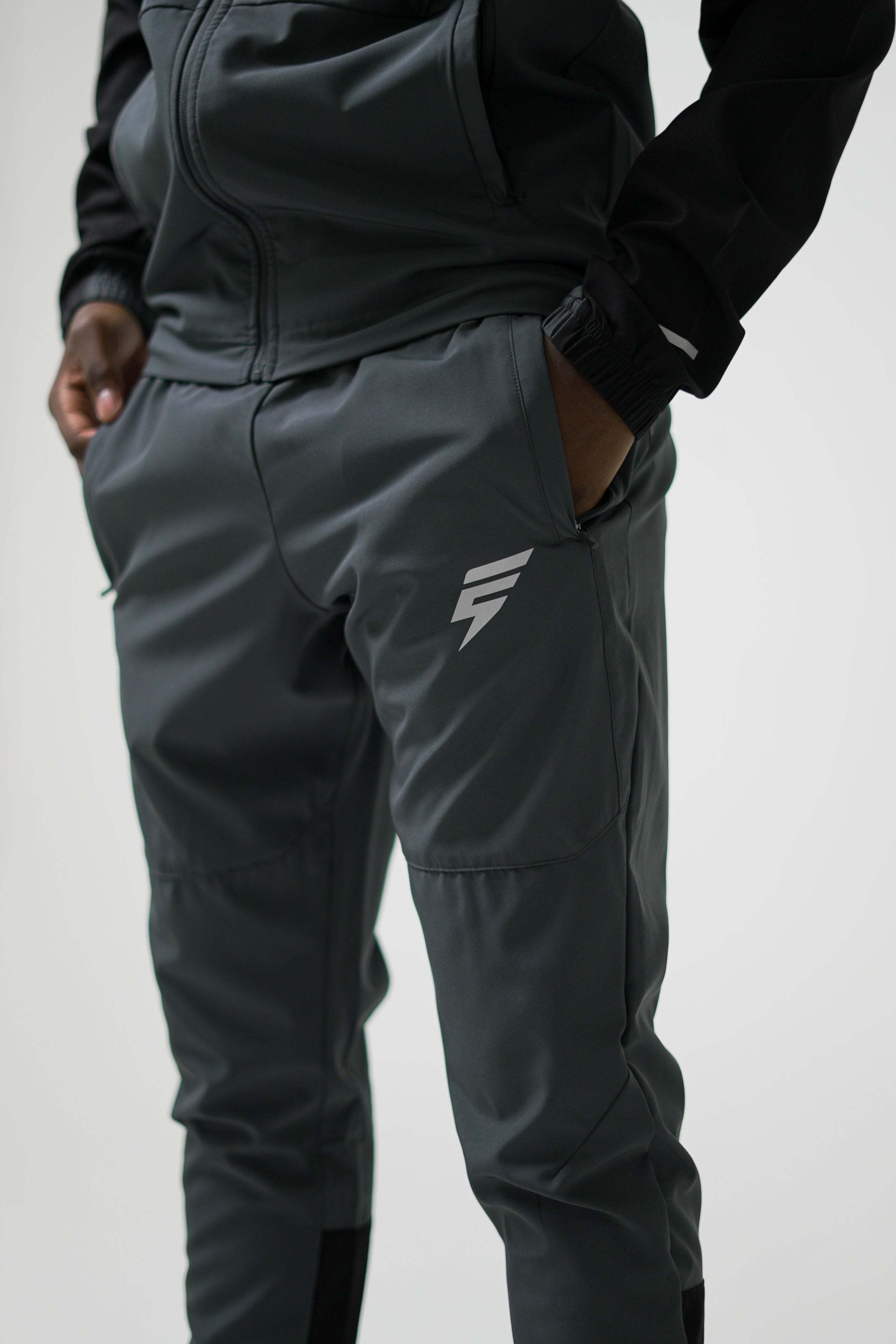 TRACK PANTS - COAL/BLACK