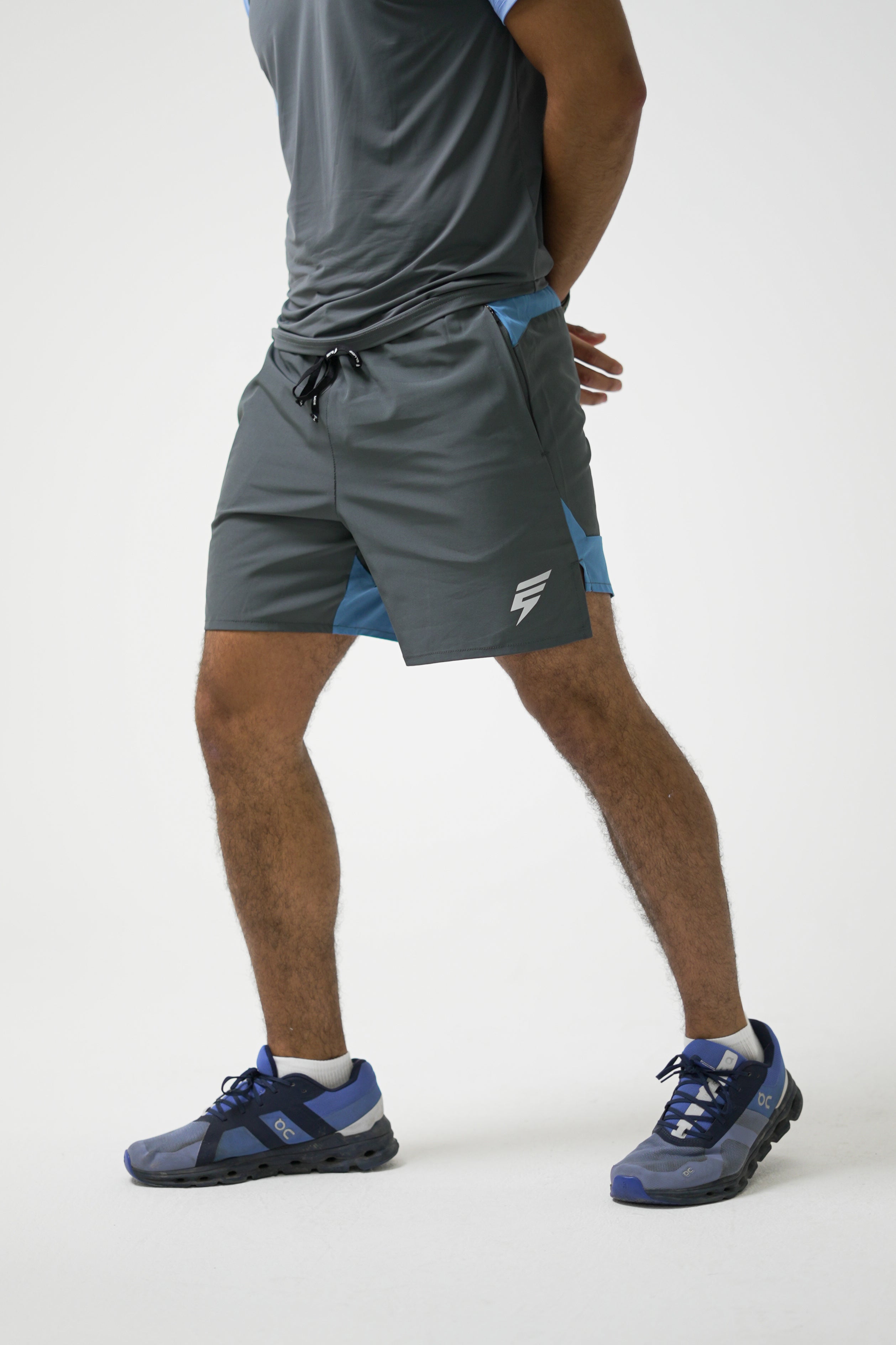 TRACK JACKET SET - GREY/OMBRE BLUE