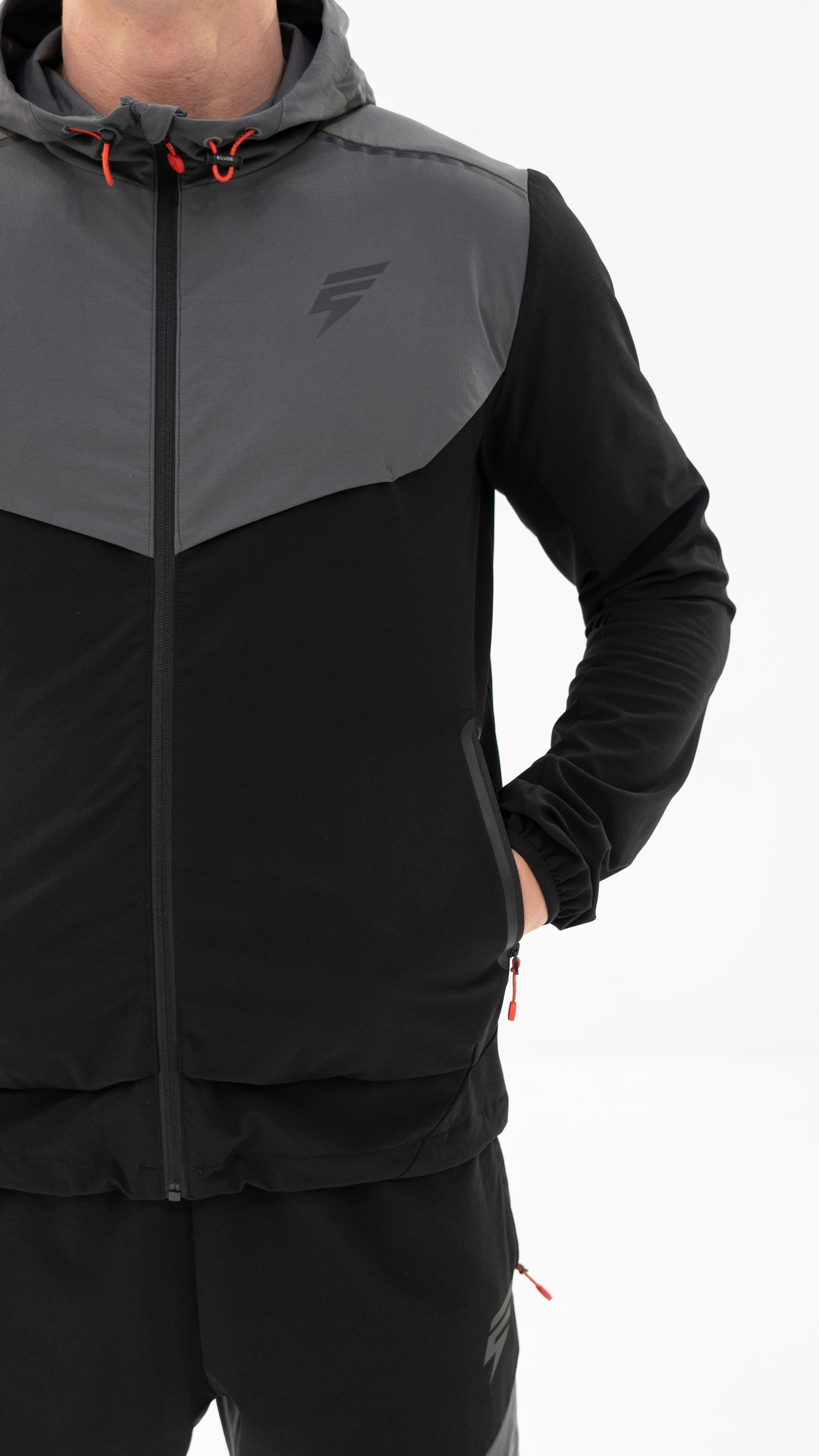 GHOST TRACKSUIT - BLACK/COAL/RED