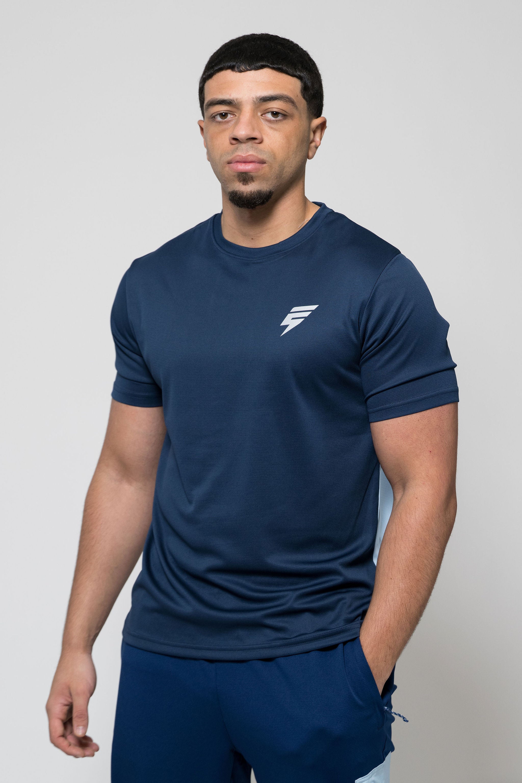 TECH TEE - NAVY/SKY BLUE