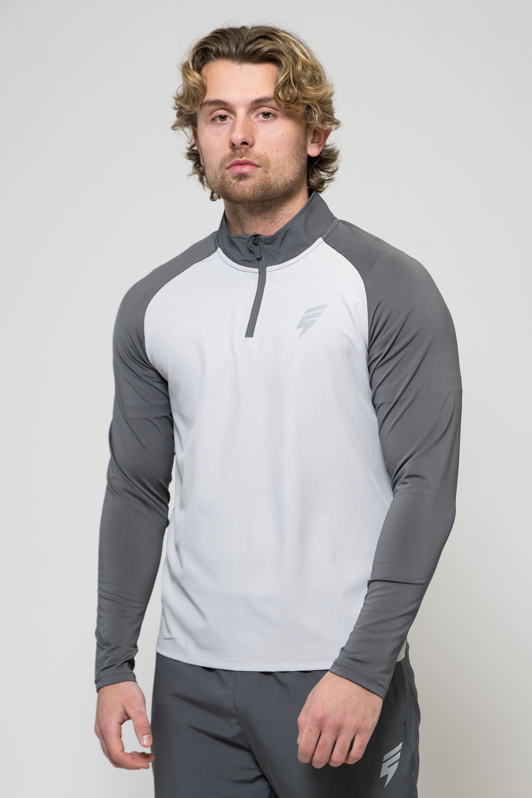 SPRINTER 1/4 ZIP - LIGHT GREY/GREY