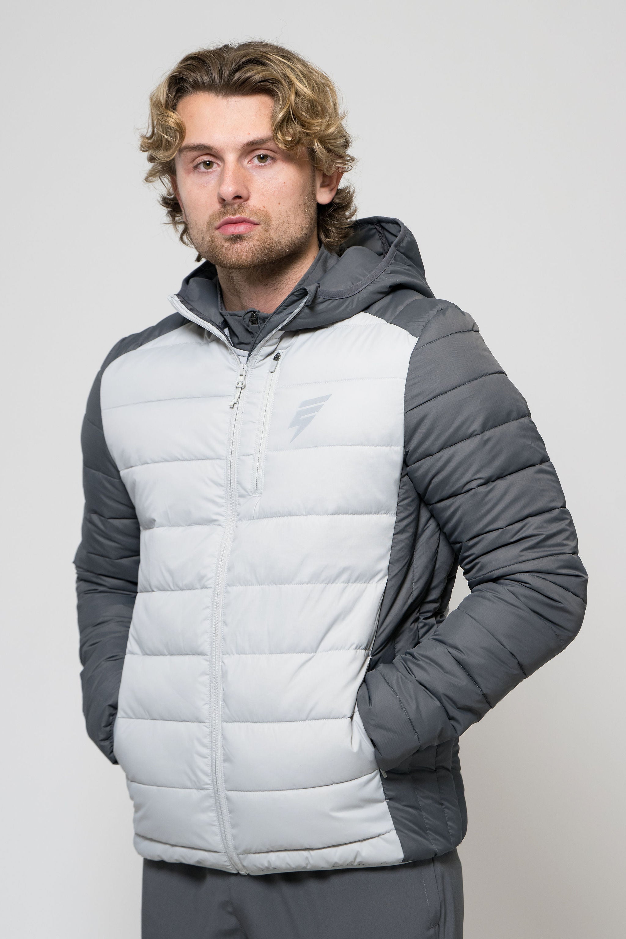 DELTA COAT - LIGHT GREY/COAL
