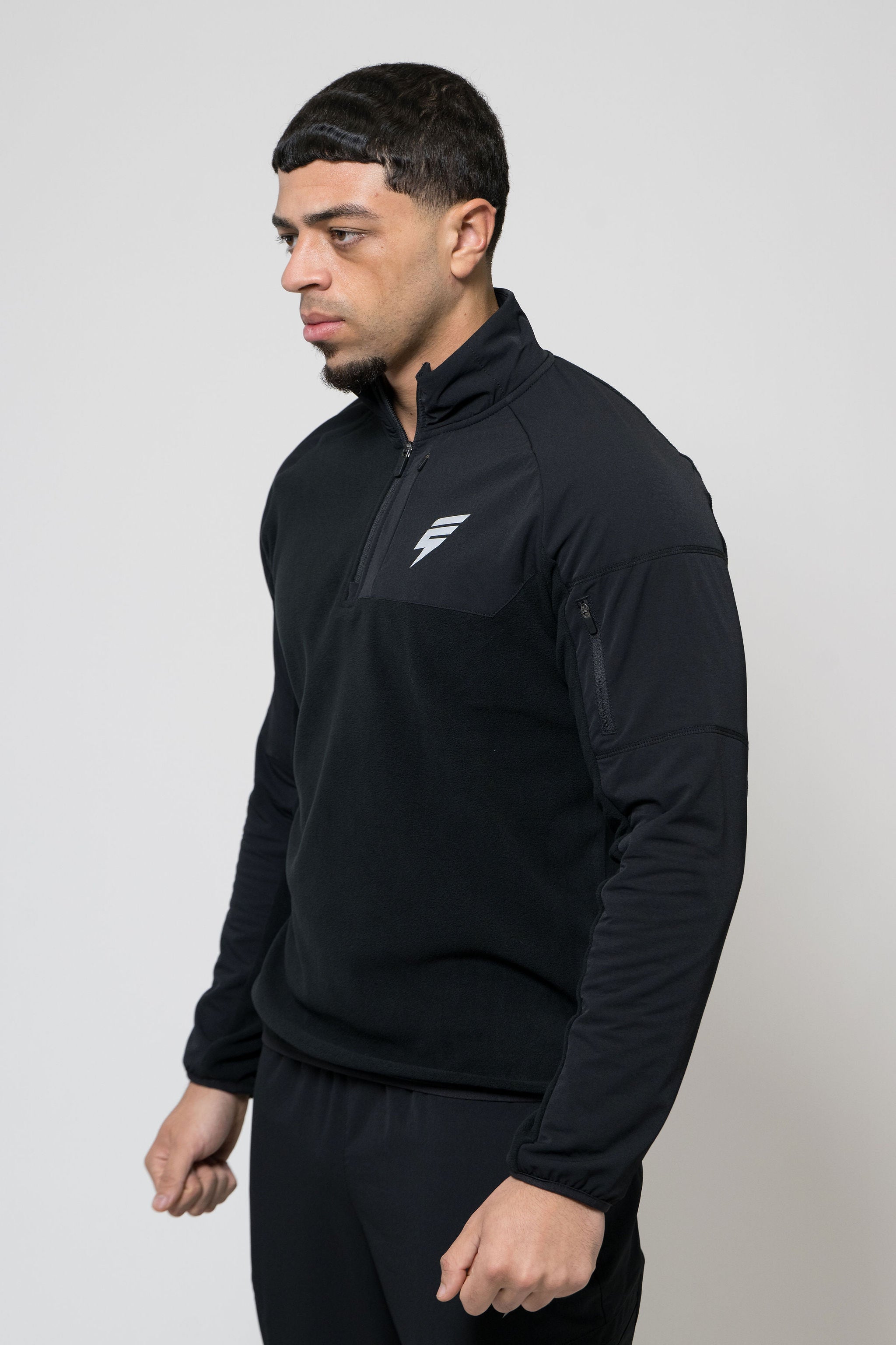 TRAIL FLEECE 1/4 ZIP - BLACK