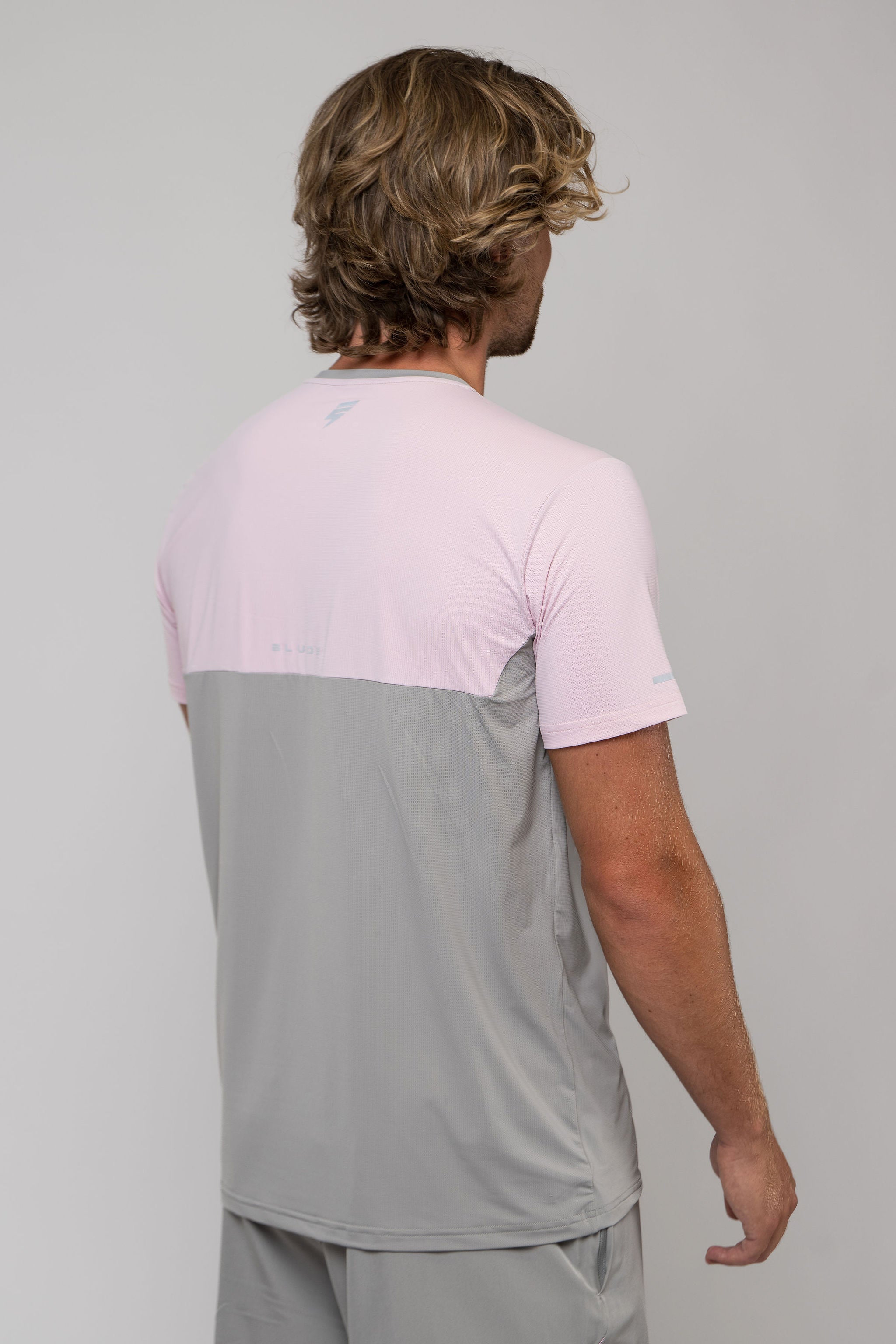 TRACK TEE - GREY/PINK