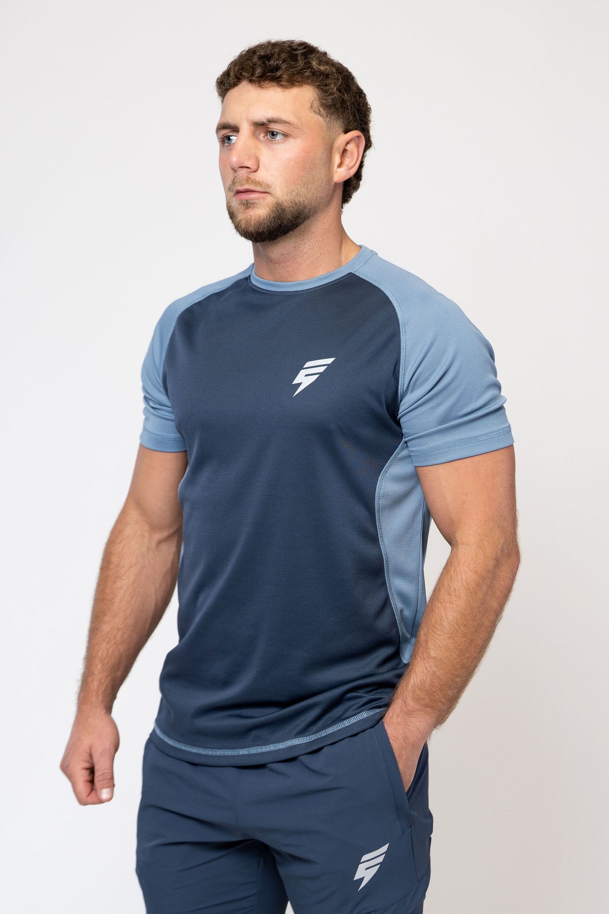 TRAIL TEE - MIDNIGHT BLUE/STEEL