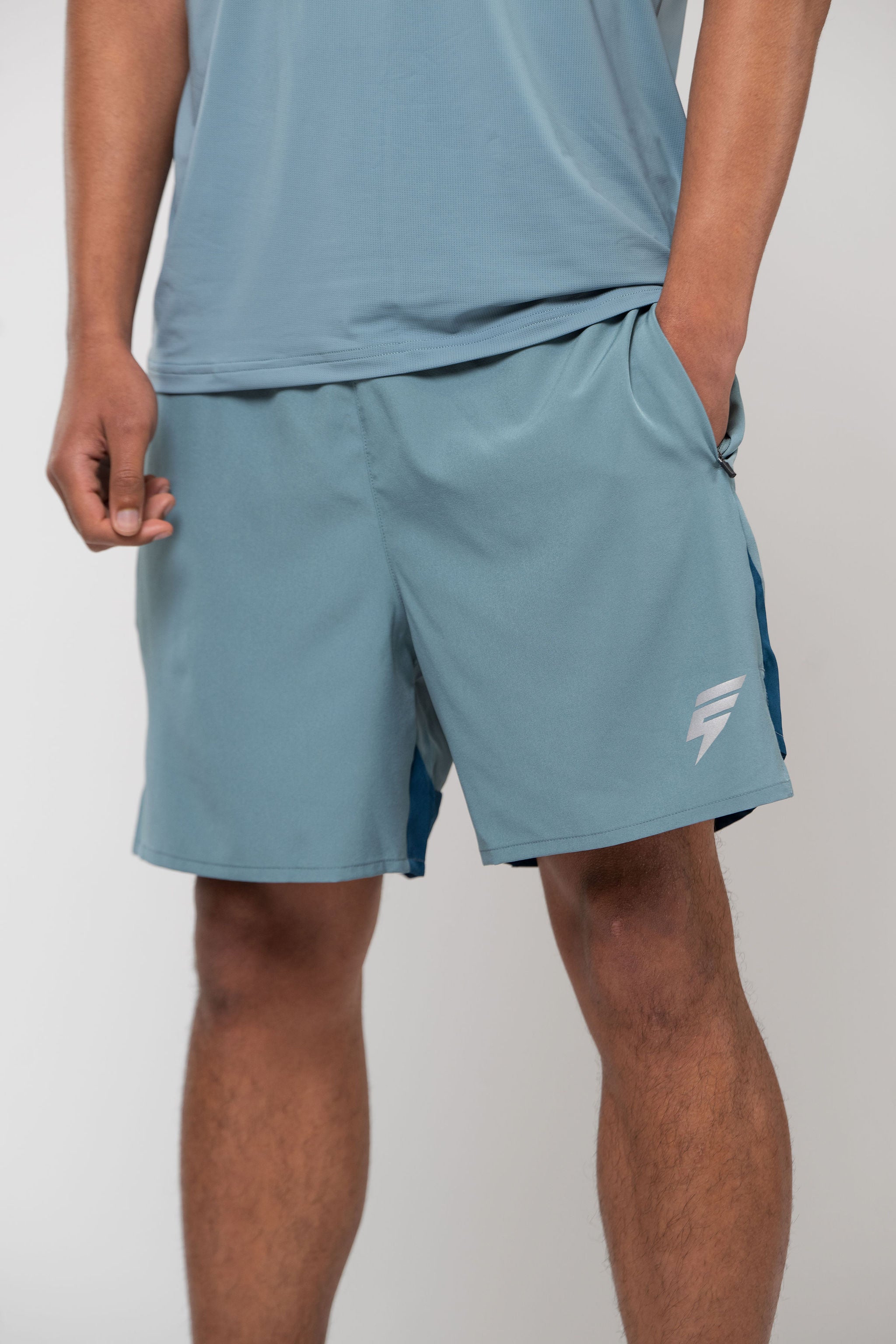 TRACK SHORT SET - TEAL