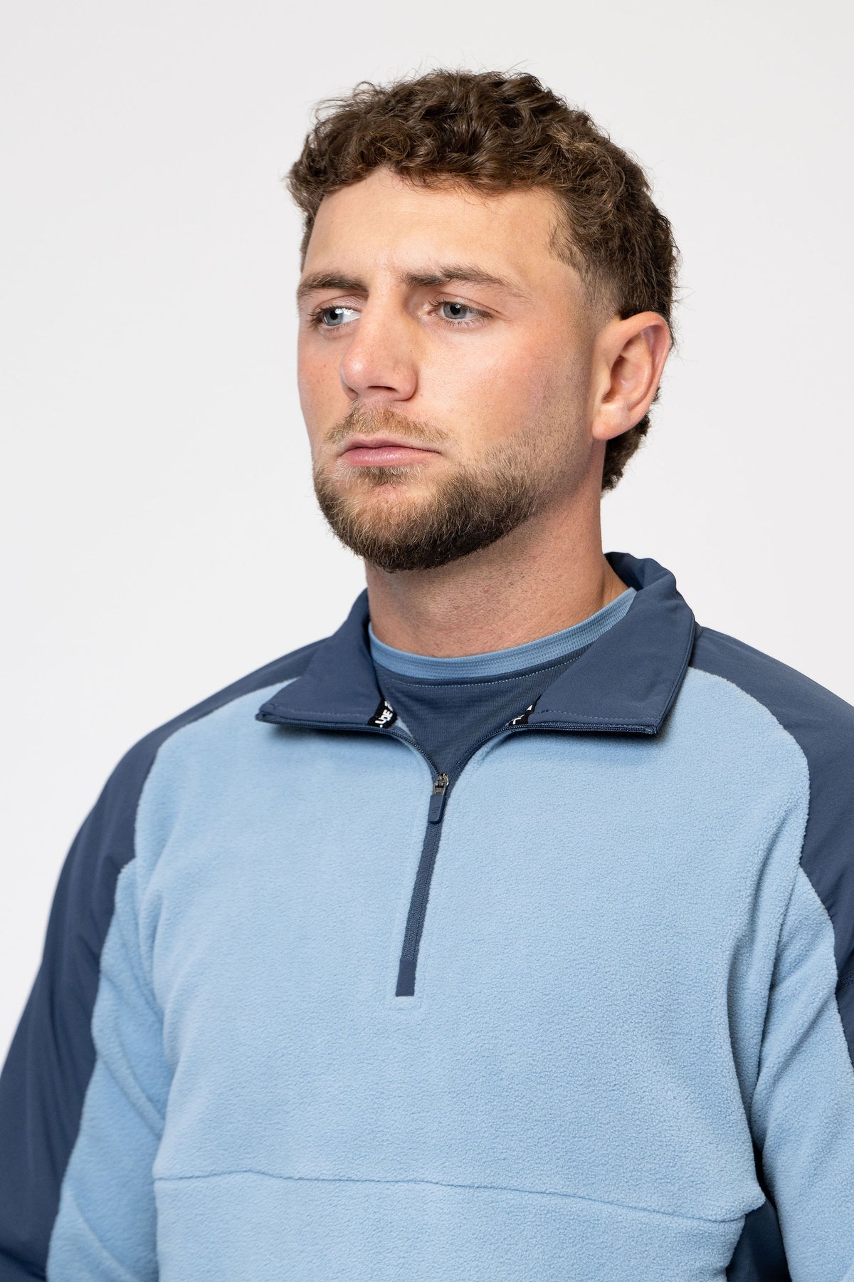TRAIL FLEECE 1/4 ZIP - MIDNIGHT BLUE/STEEL