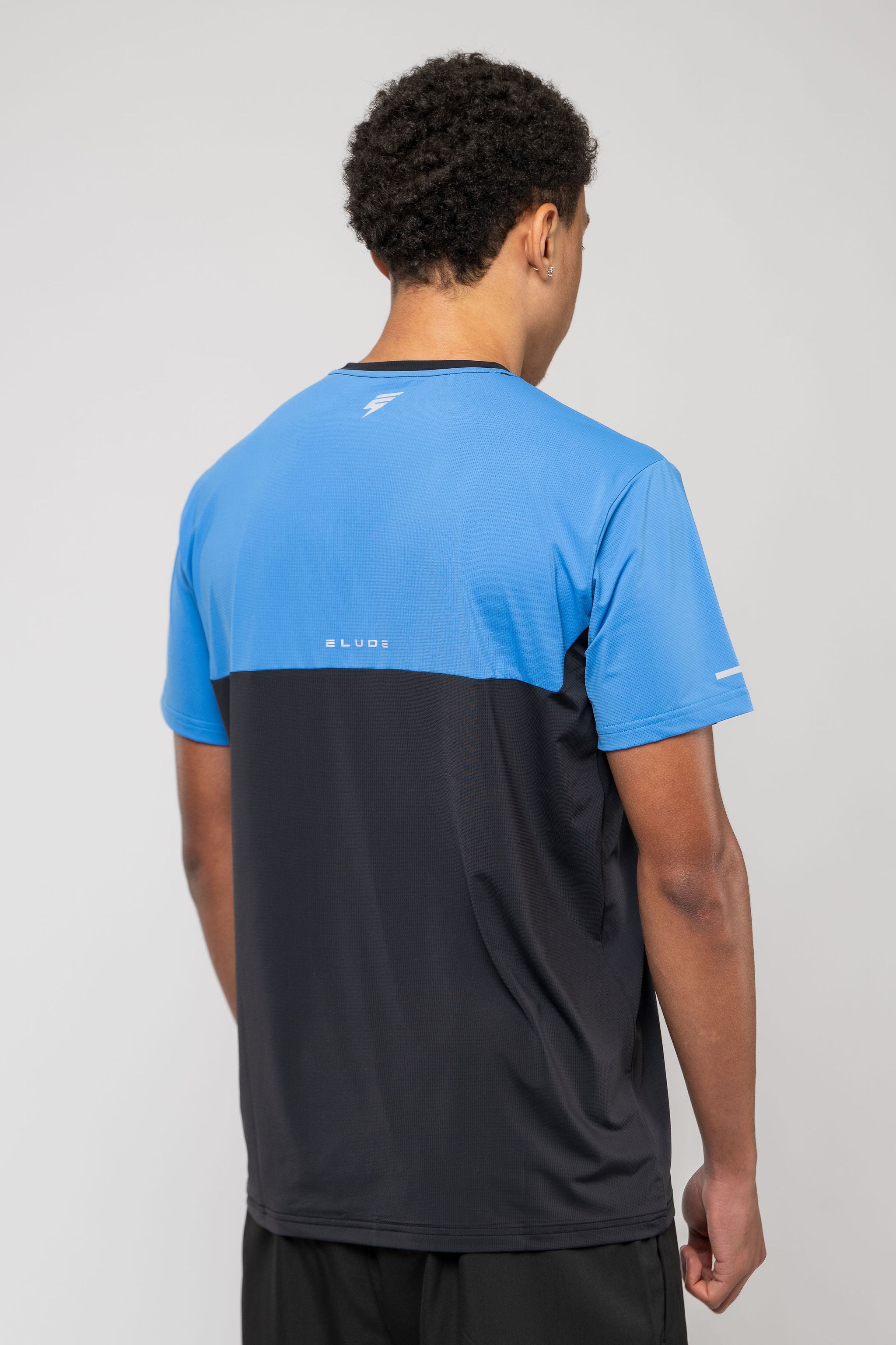 TRACK TEE - BLACK/NAUTICAL BLUE